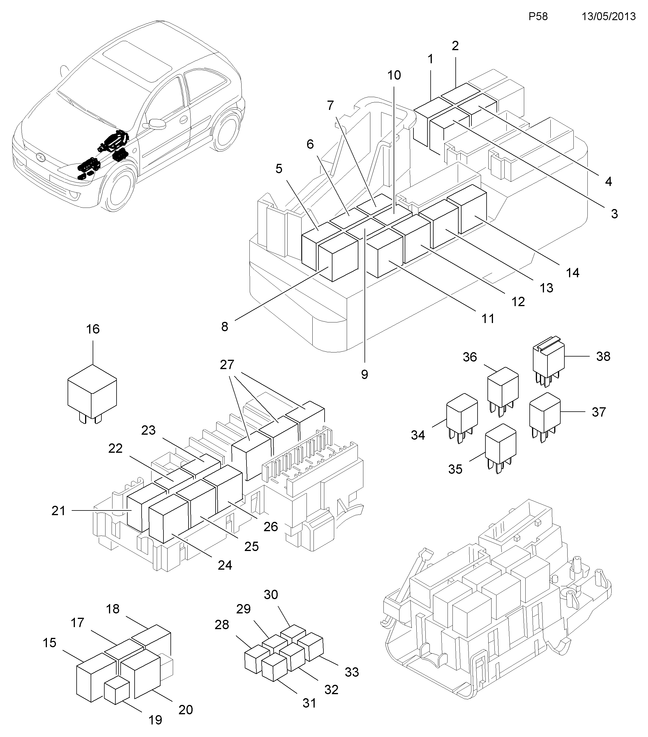 General Motors 1235277 - Реле, къси светлини vvparts.bg