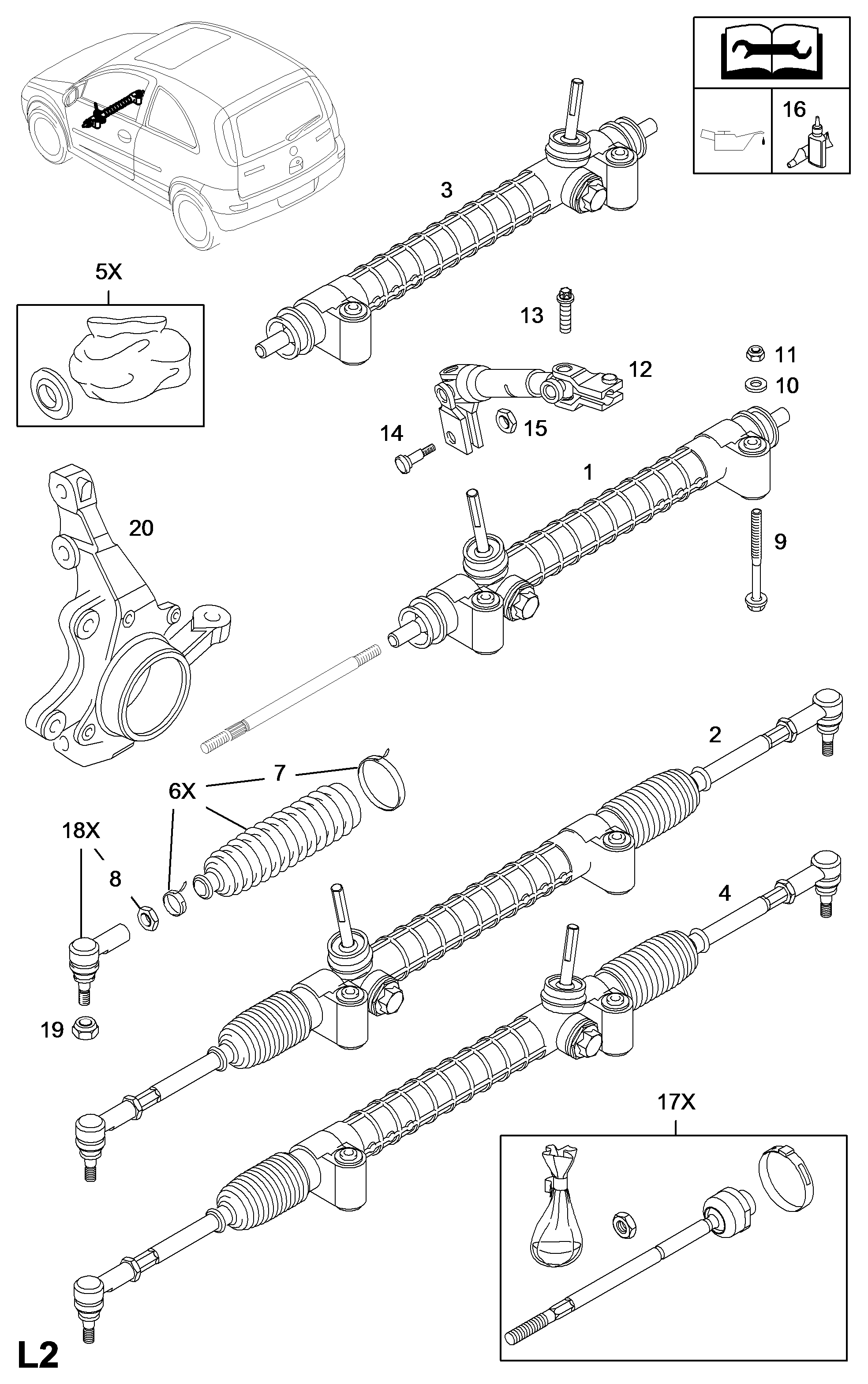 Vauxhall 1603009 - Накрайник на напречна кормилна щанга vvparts.bg