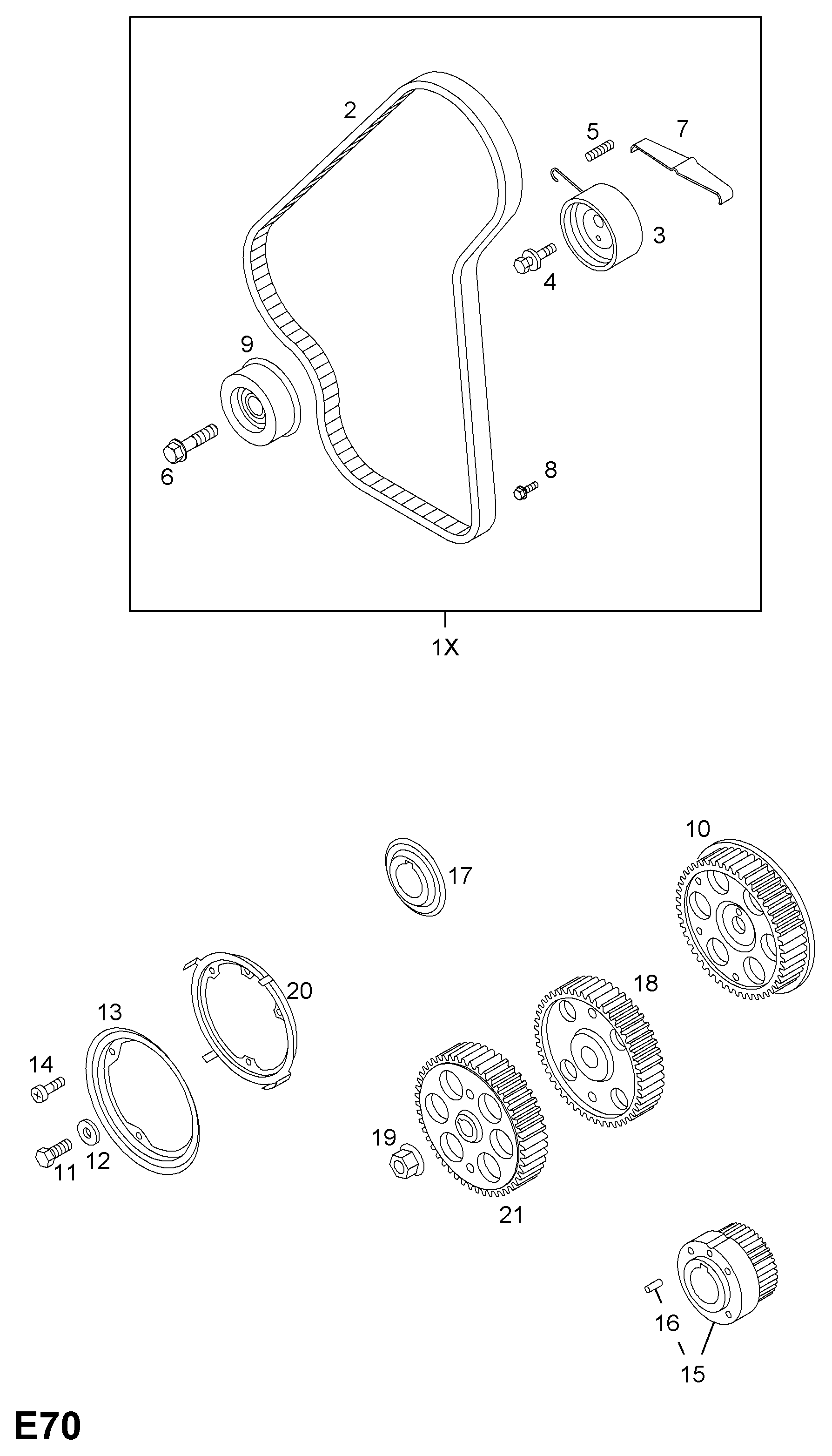 Vauxhall 56 36 739 - Обтяжна ролка, ангренаж vvparts.bg