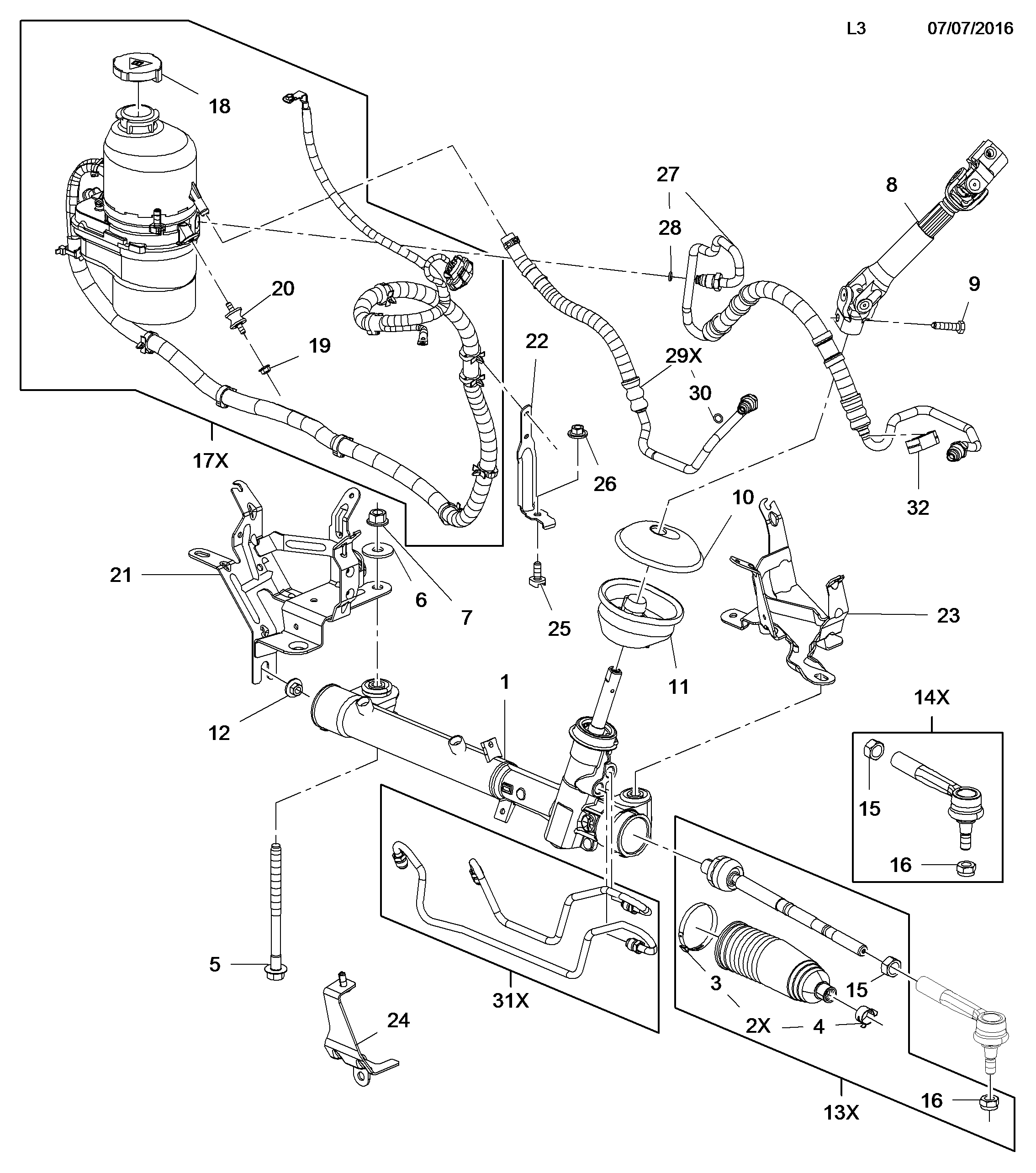 Opel 16 09 012 - Накрайник на напречна кормилна щанга vvparts.bg