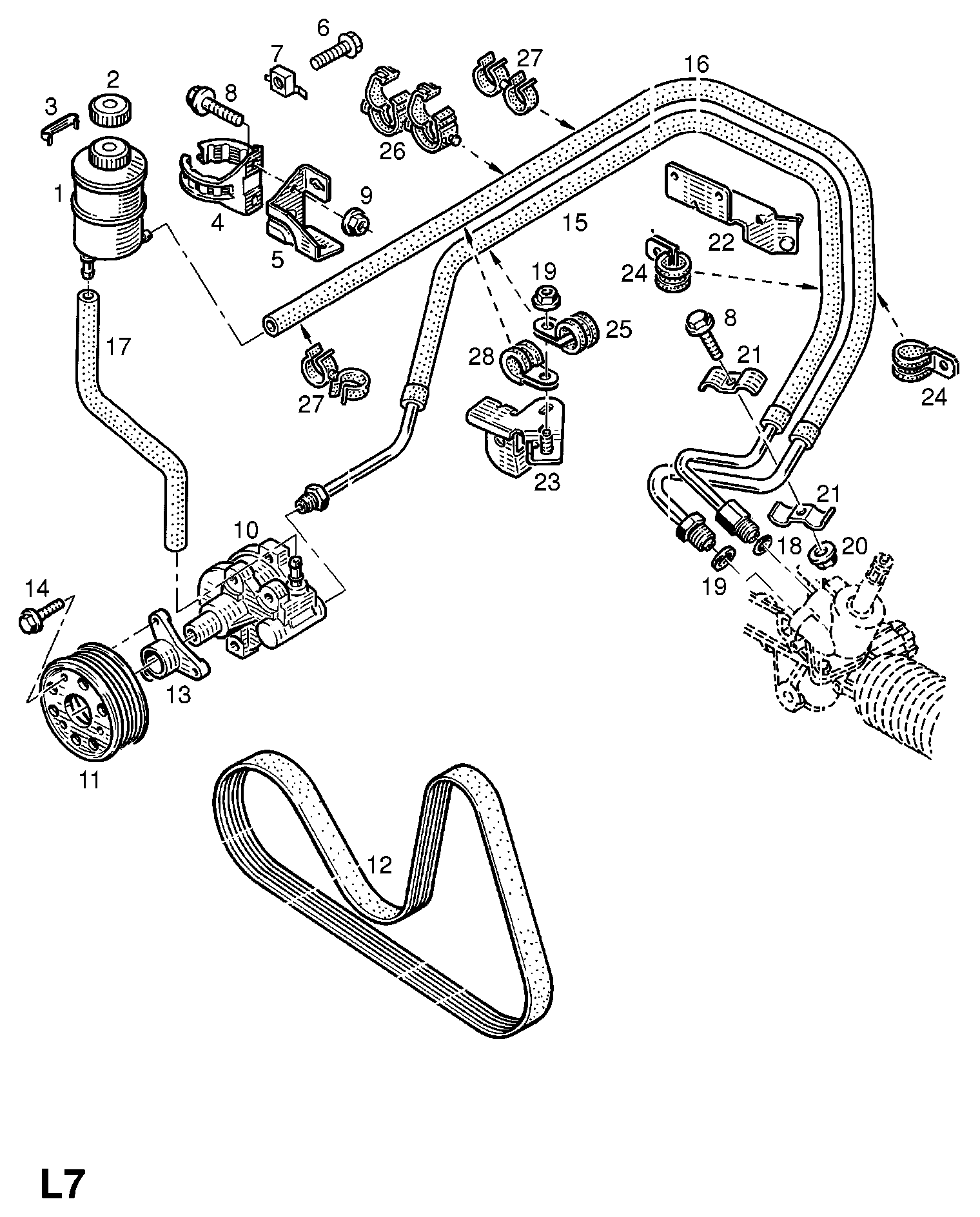 Opel 59 48 063 - Хидравлична помпа, кормилно управление vvparts.bg