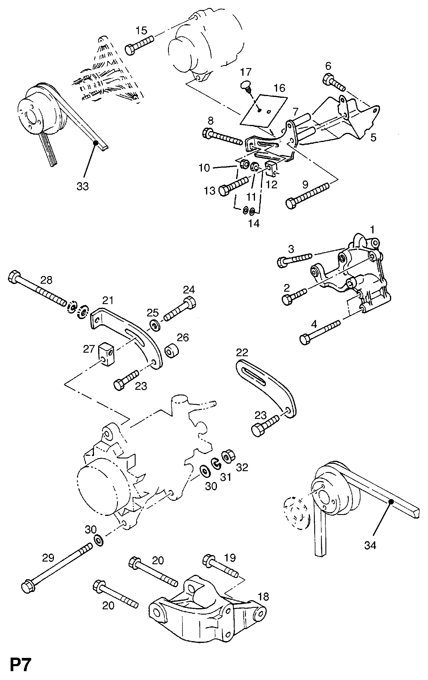 Opel 1340604 - Трапецовиден ремък vvparts.bg