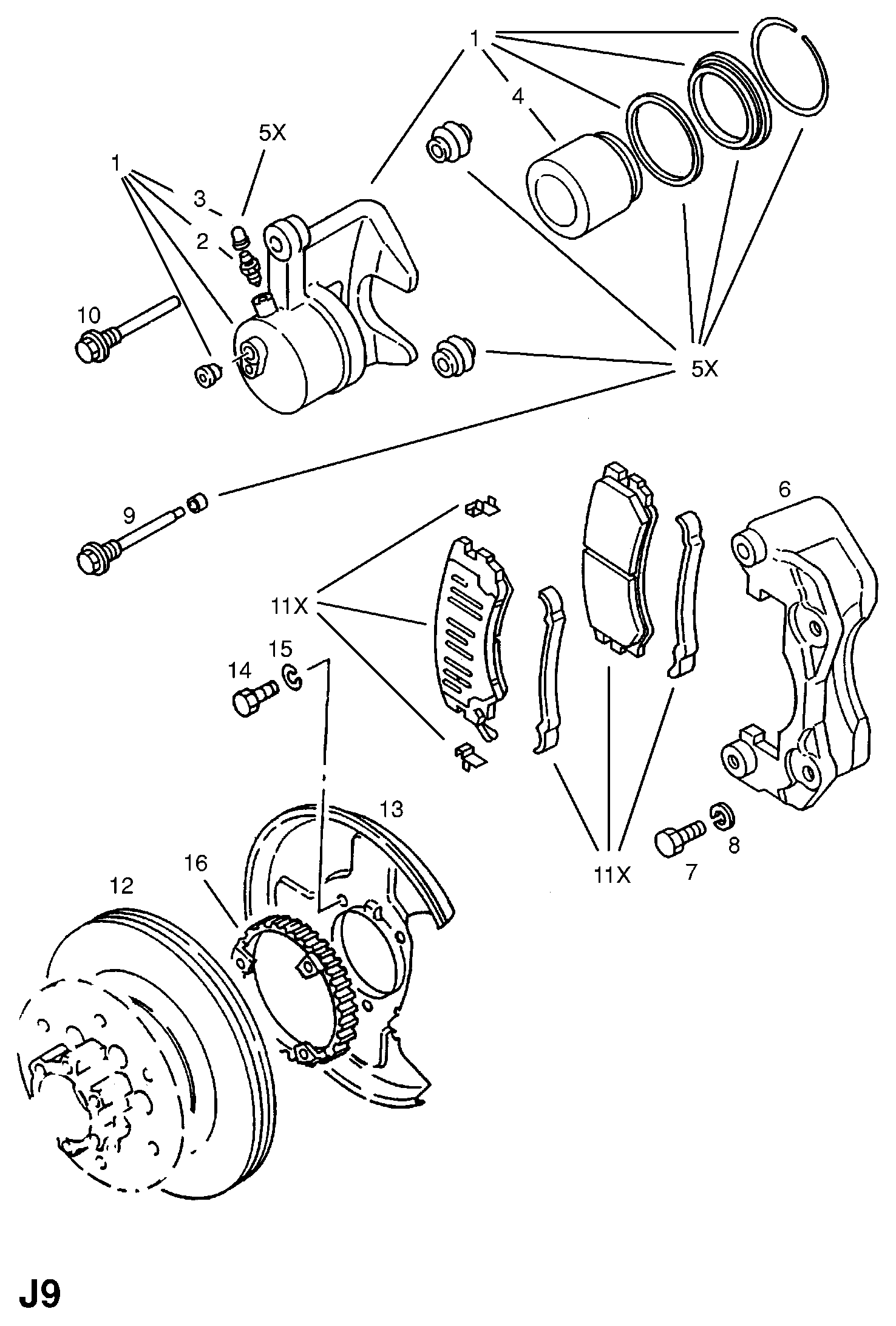 Vauxhall 542248 - Спирачен апарат vvparts.bg