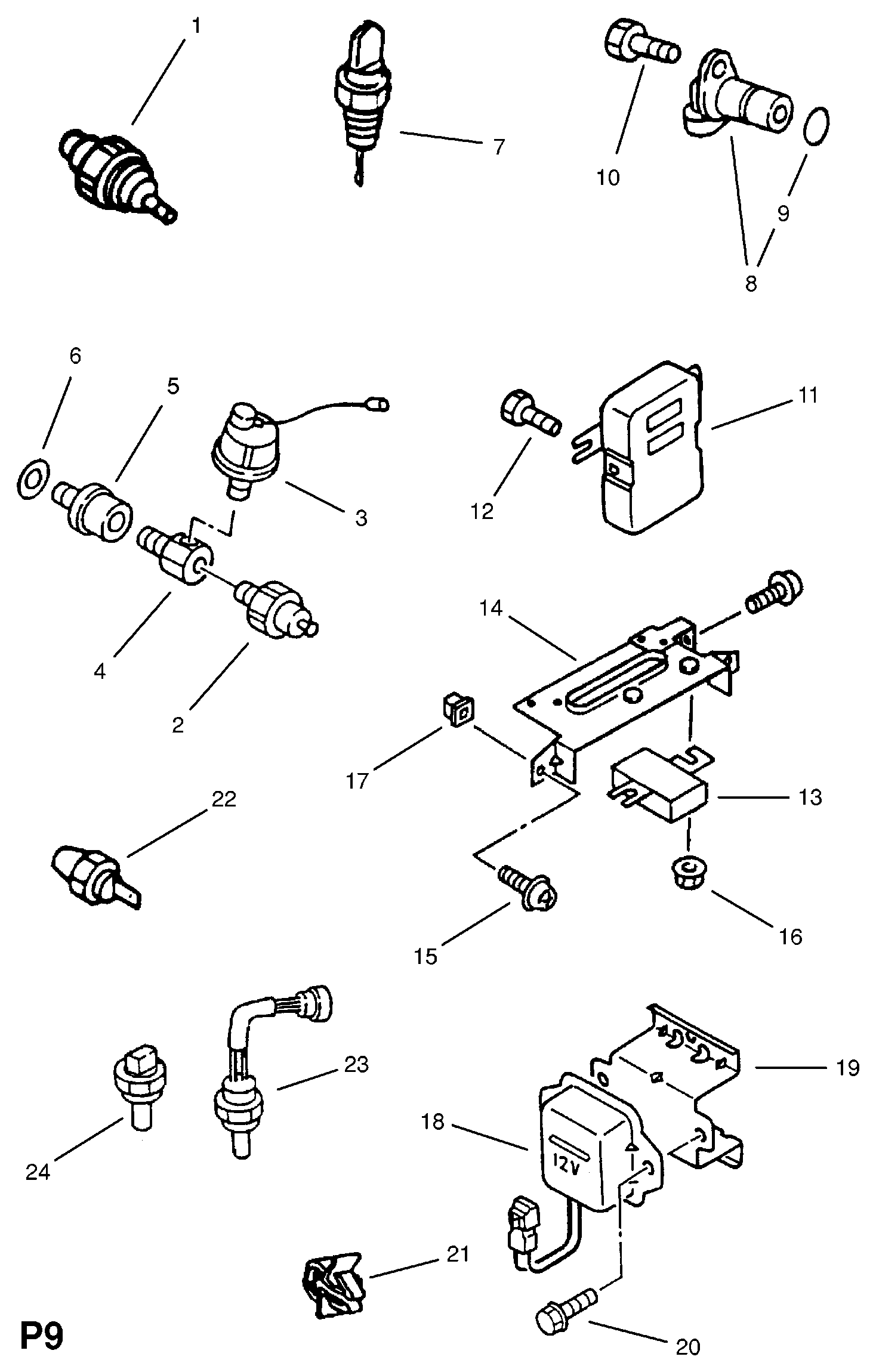 TOYOTA 1252567 - Датчик, налягане на маслото vvparts.bg