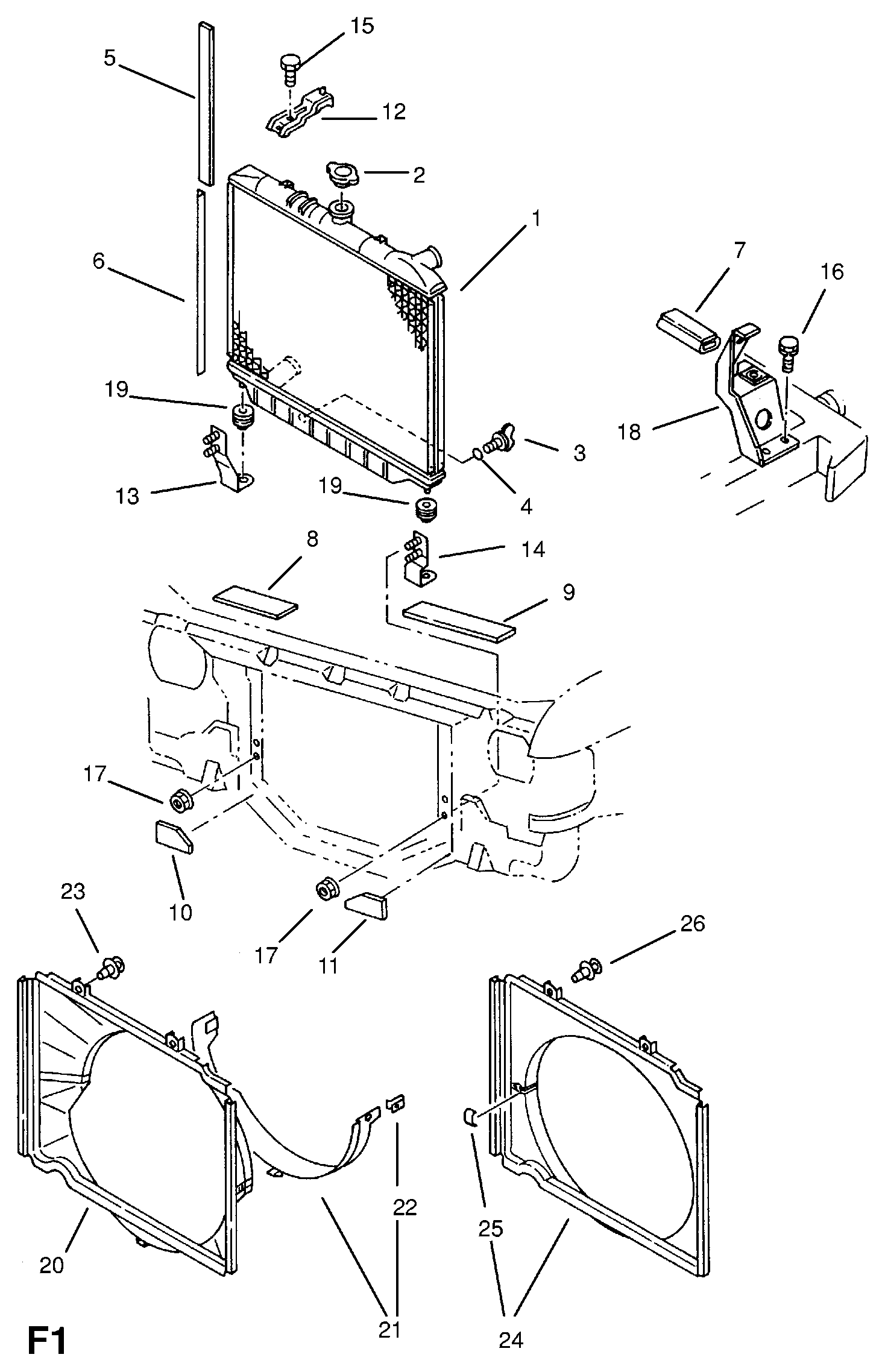 Volvo 1300138 - Радиатор, охлаждане на двигателя vvparts.bg