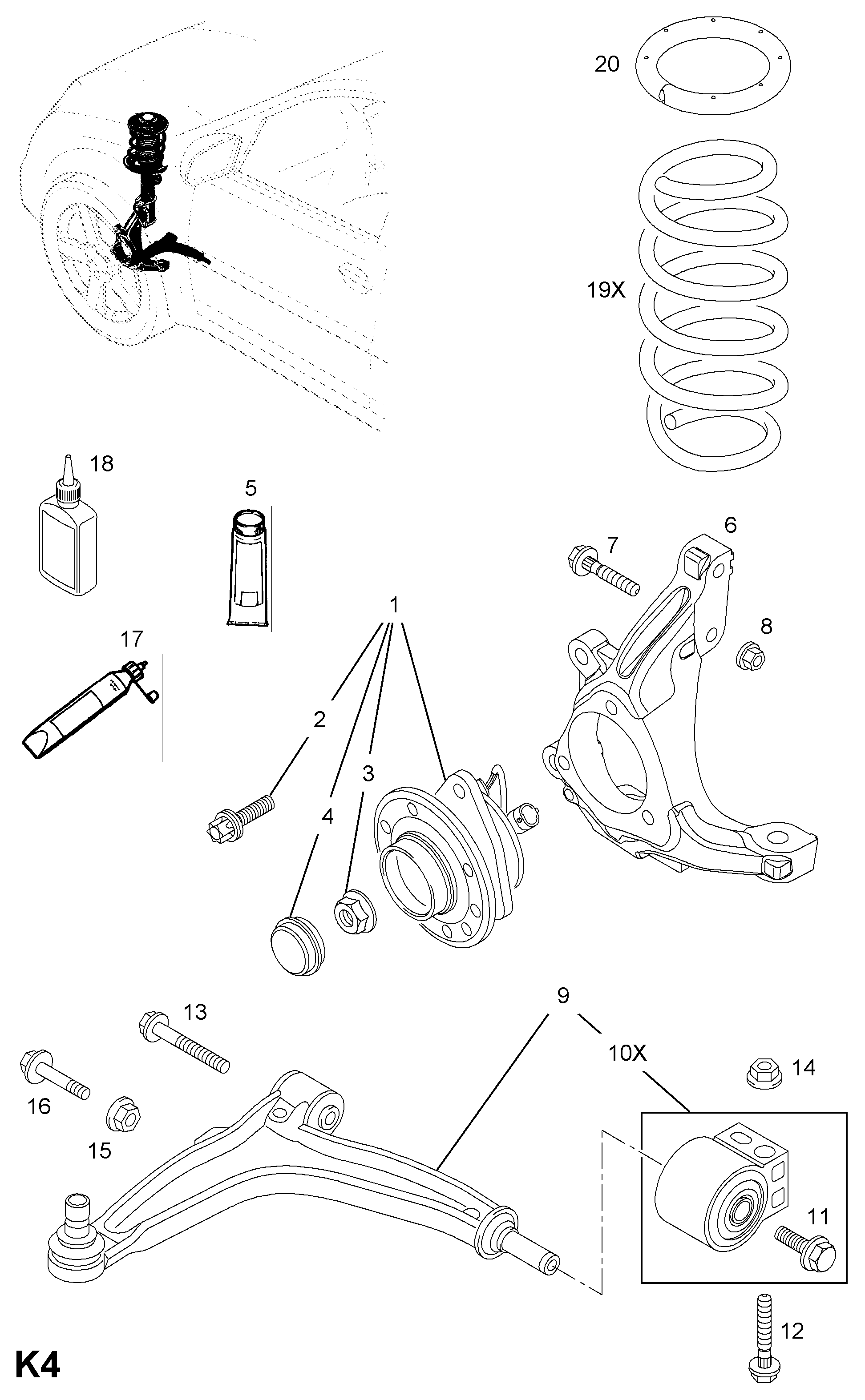 Opel 3 12 174 - Пружина за ходовата част vvparts.bg