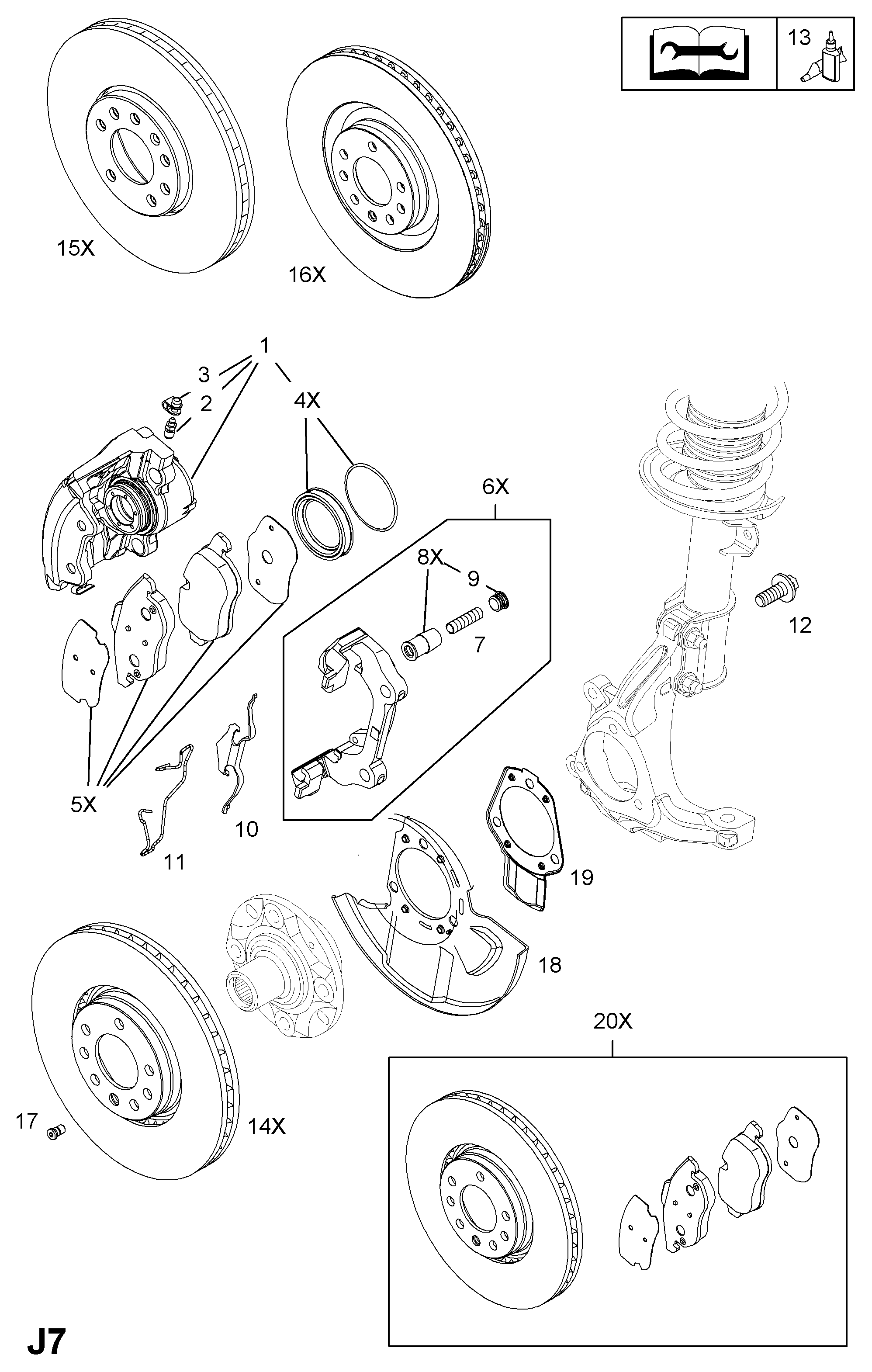 Opel 15 15 014 - Спирачен комплект, дискови спирачки vvparts.bg