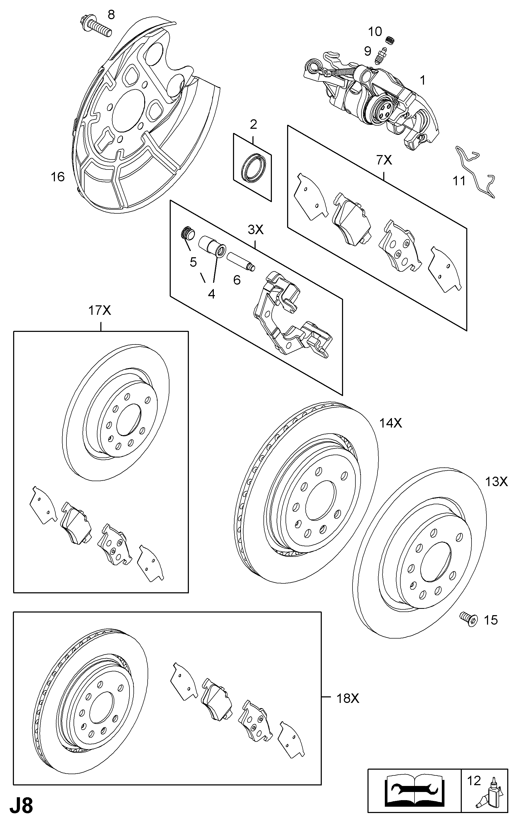 Vauxhall 55 42 114 - Спирачен апарат vvparts.bg