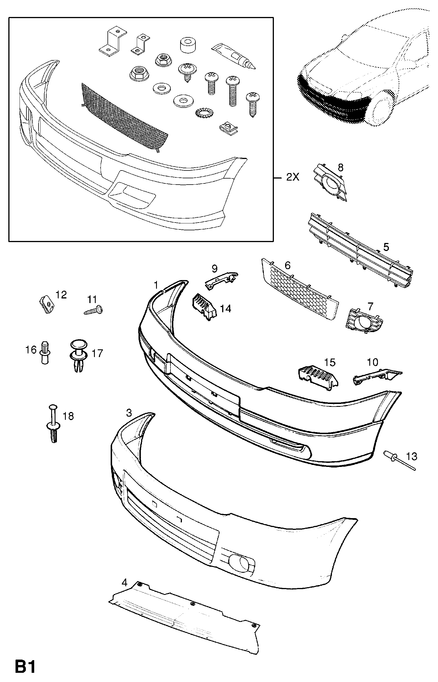 Opel 1400196 - Броня vvparts.bg