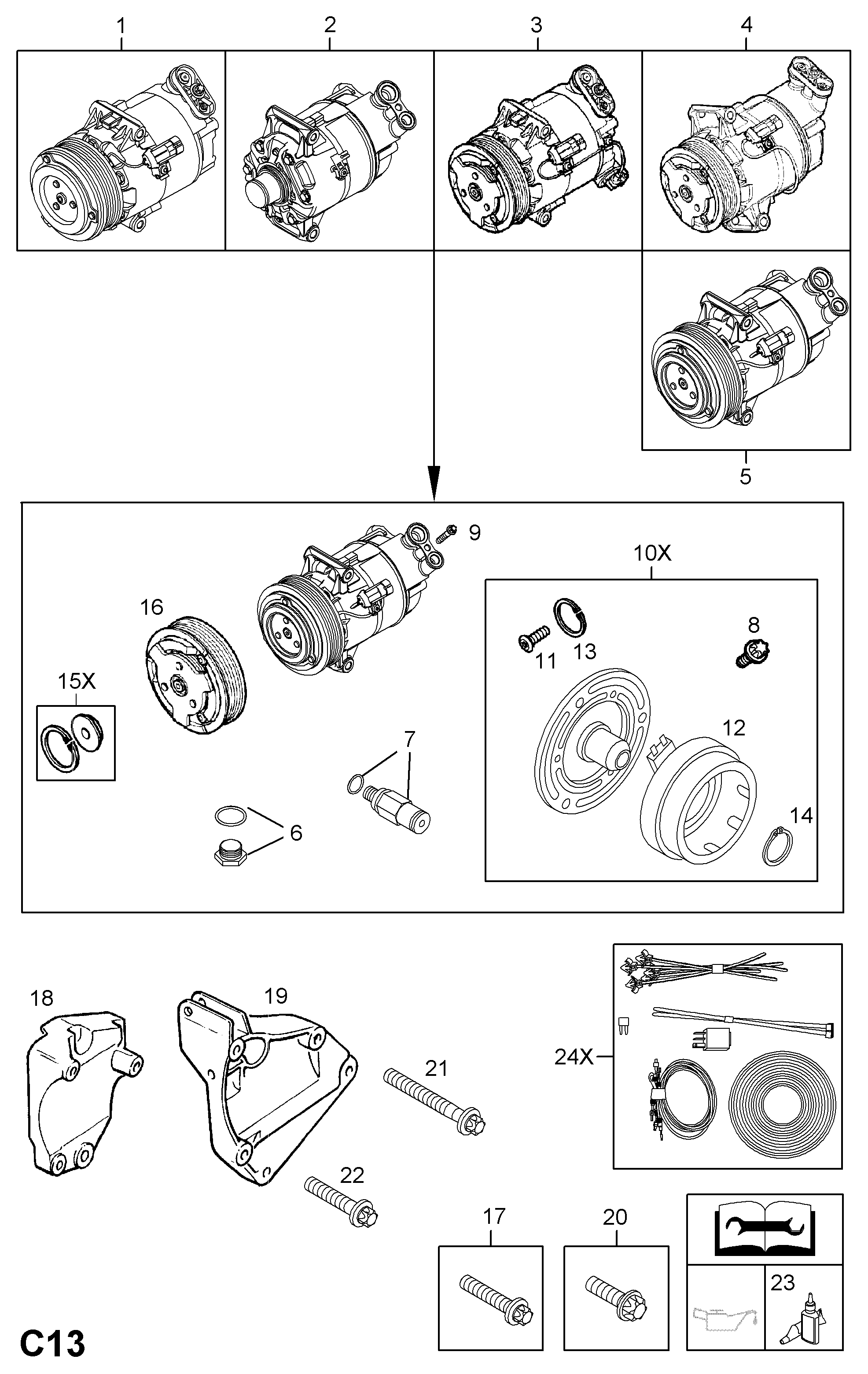 Opel 1 618 459 - Компресор, климатизация vvparts.bg