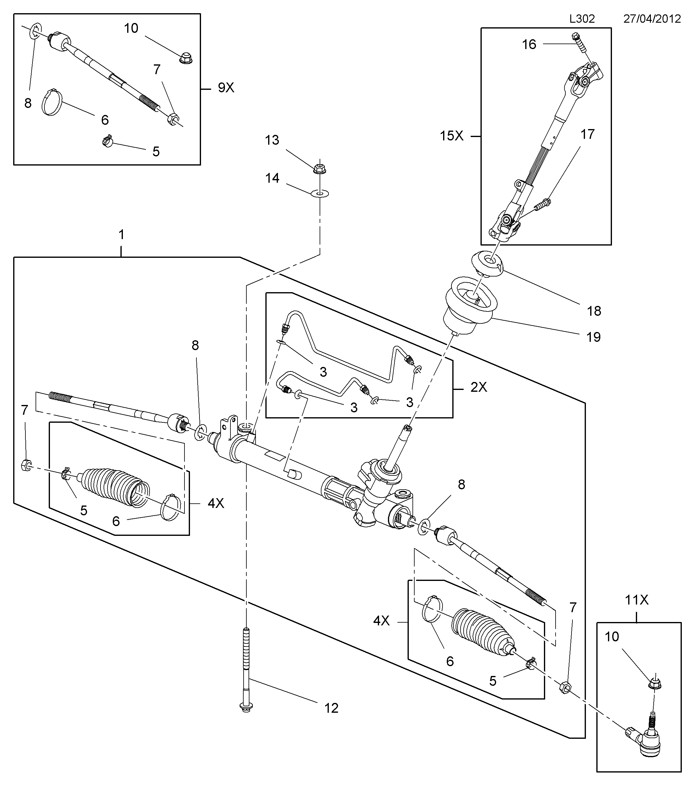 Vauxhall 1609206 - Накрайник на напречна кормилна щанга vvparts.bg