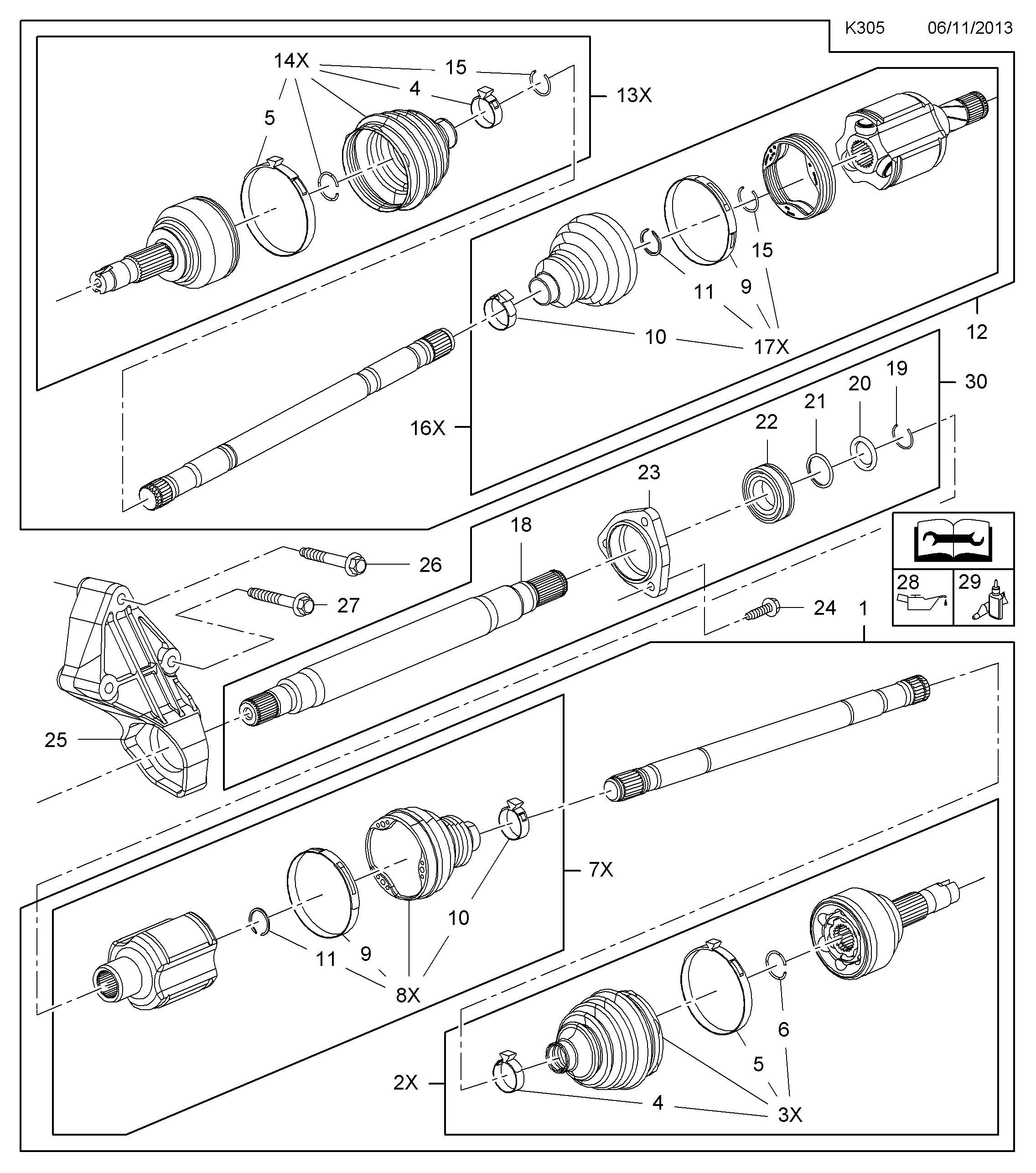 Opel 16 03 037 - Маншон, полуоска vvparts.bg