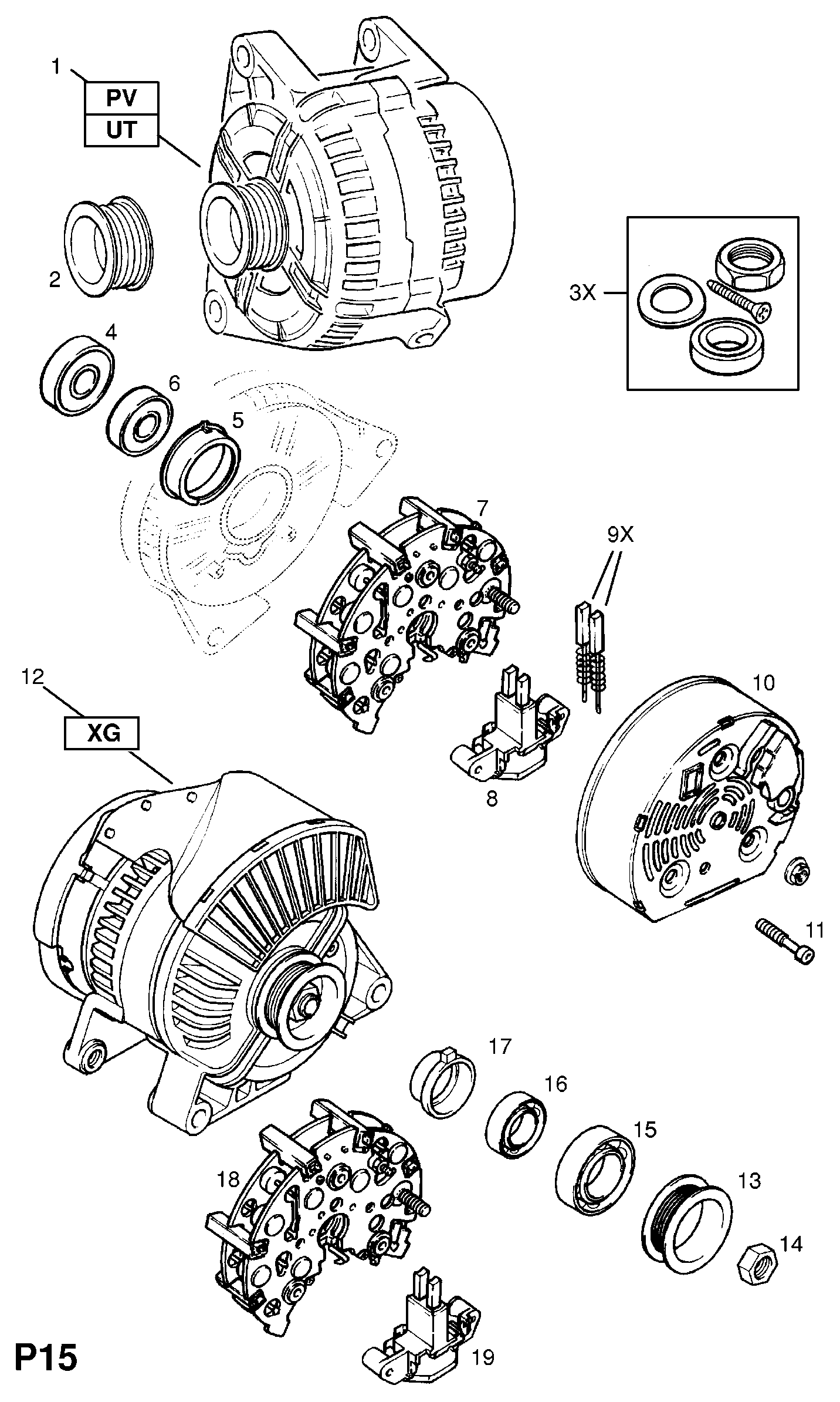 Opel 62 04 012 - Генератор vvparts.bg