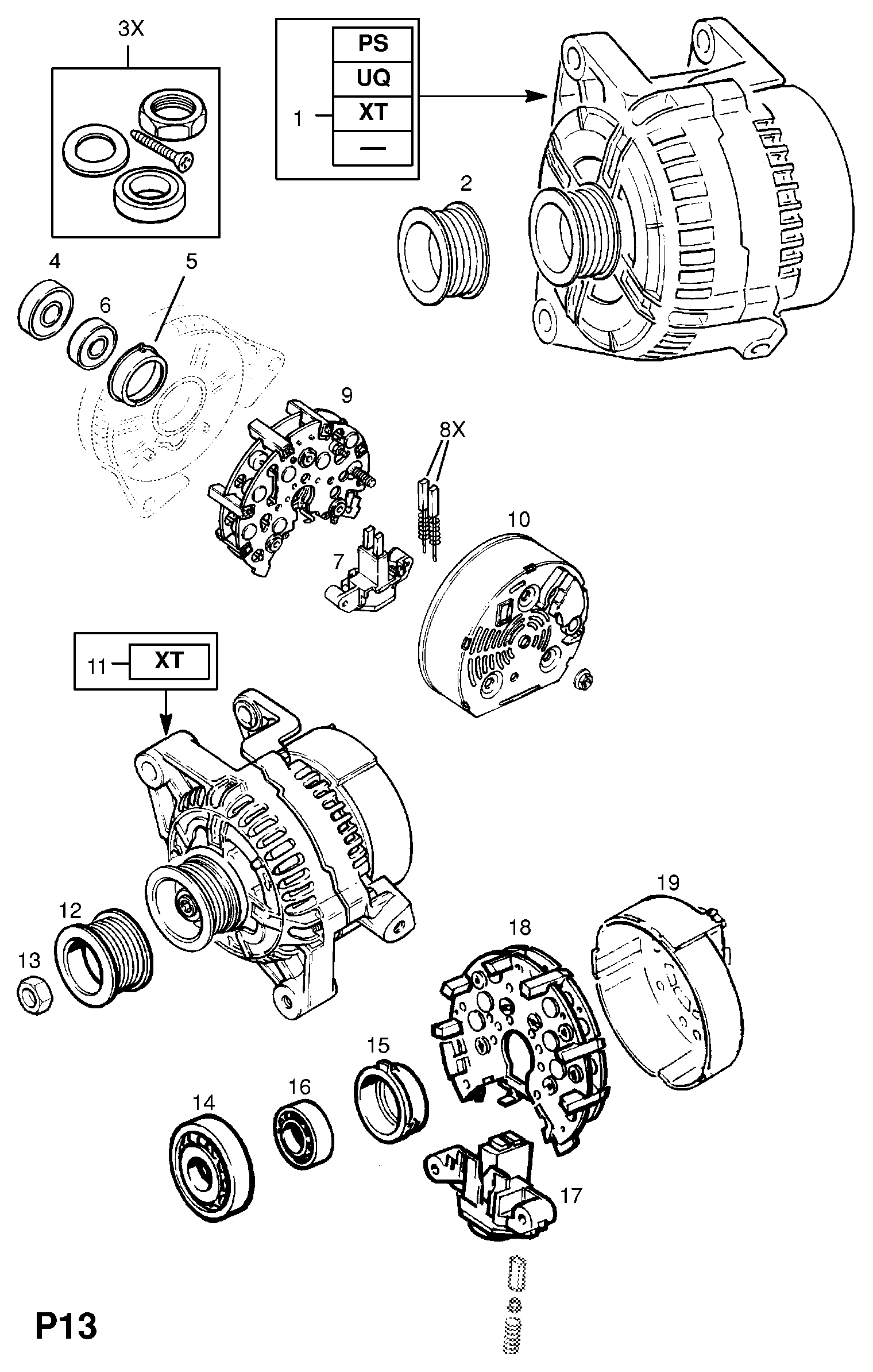 Opel 12 04 146 - Генератор vvparts.bg