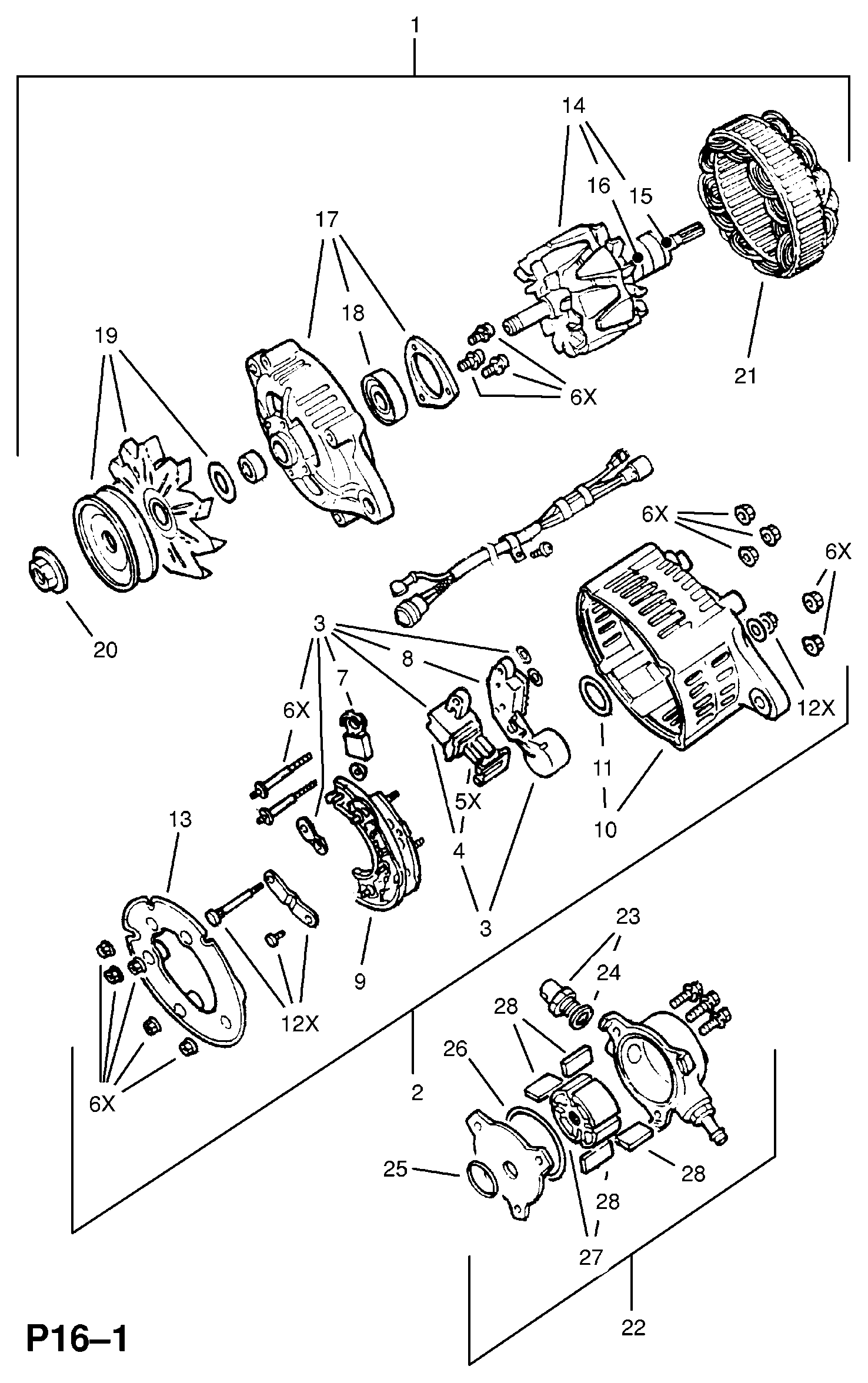 Opel 62 04 043 - Генератор vvparts.bg