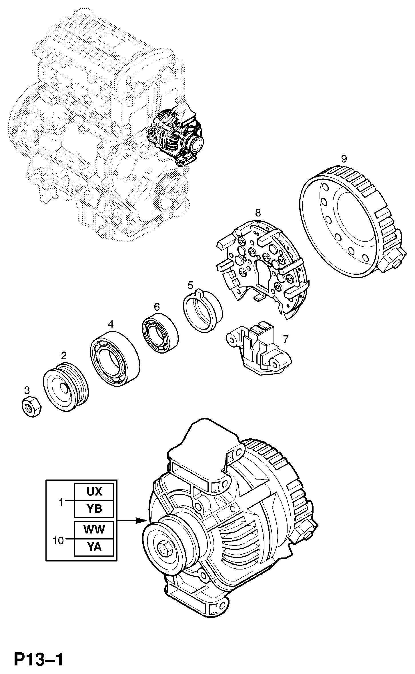 Opel 62 04 099 - Генератор vvparts.bg