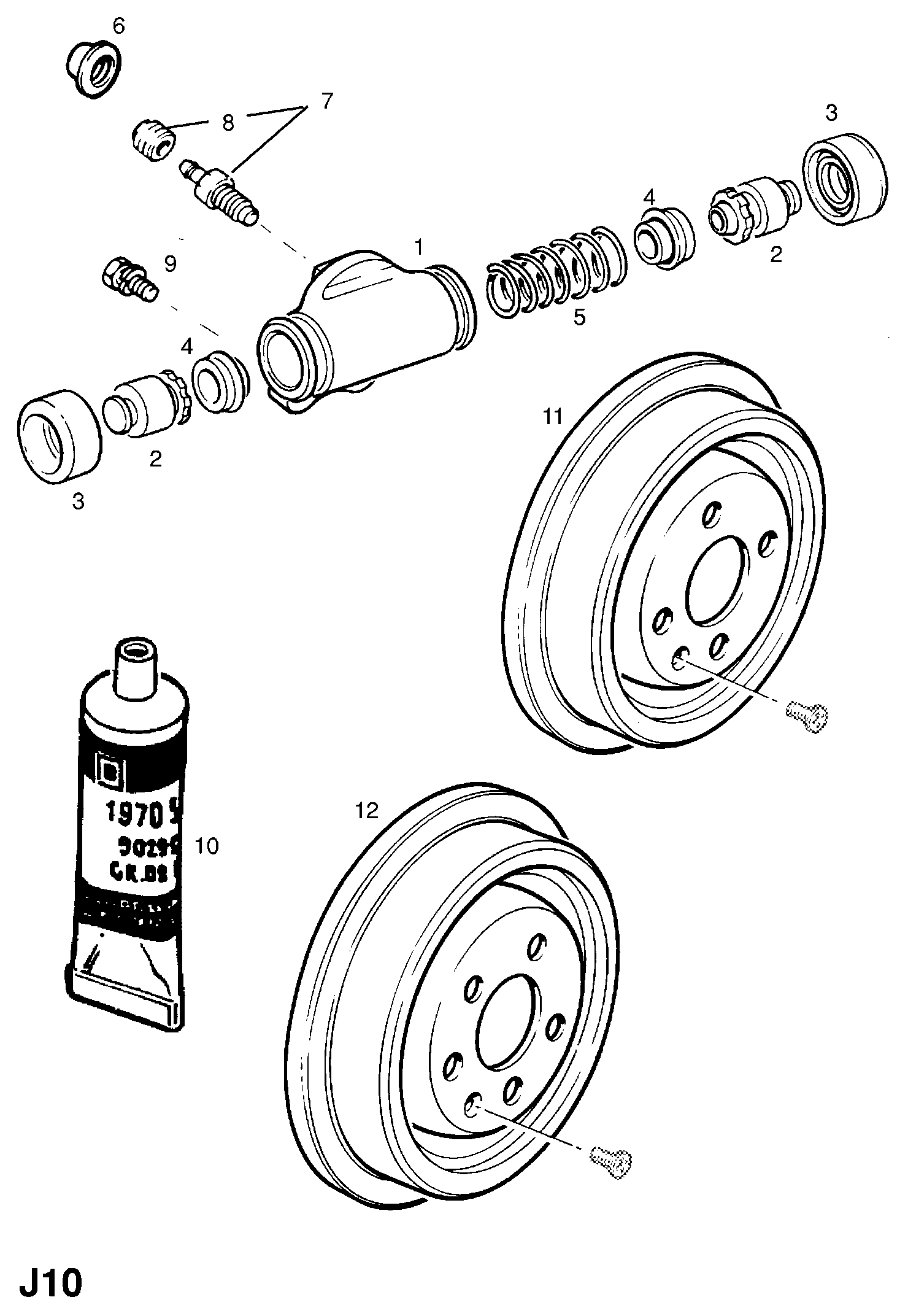 Opel 550144 - Спирачно цилиндърче на колелото vvparts.bg