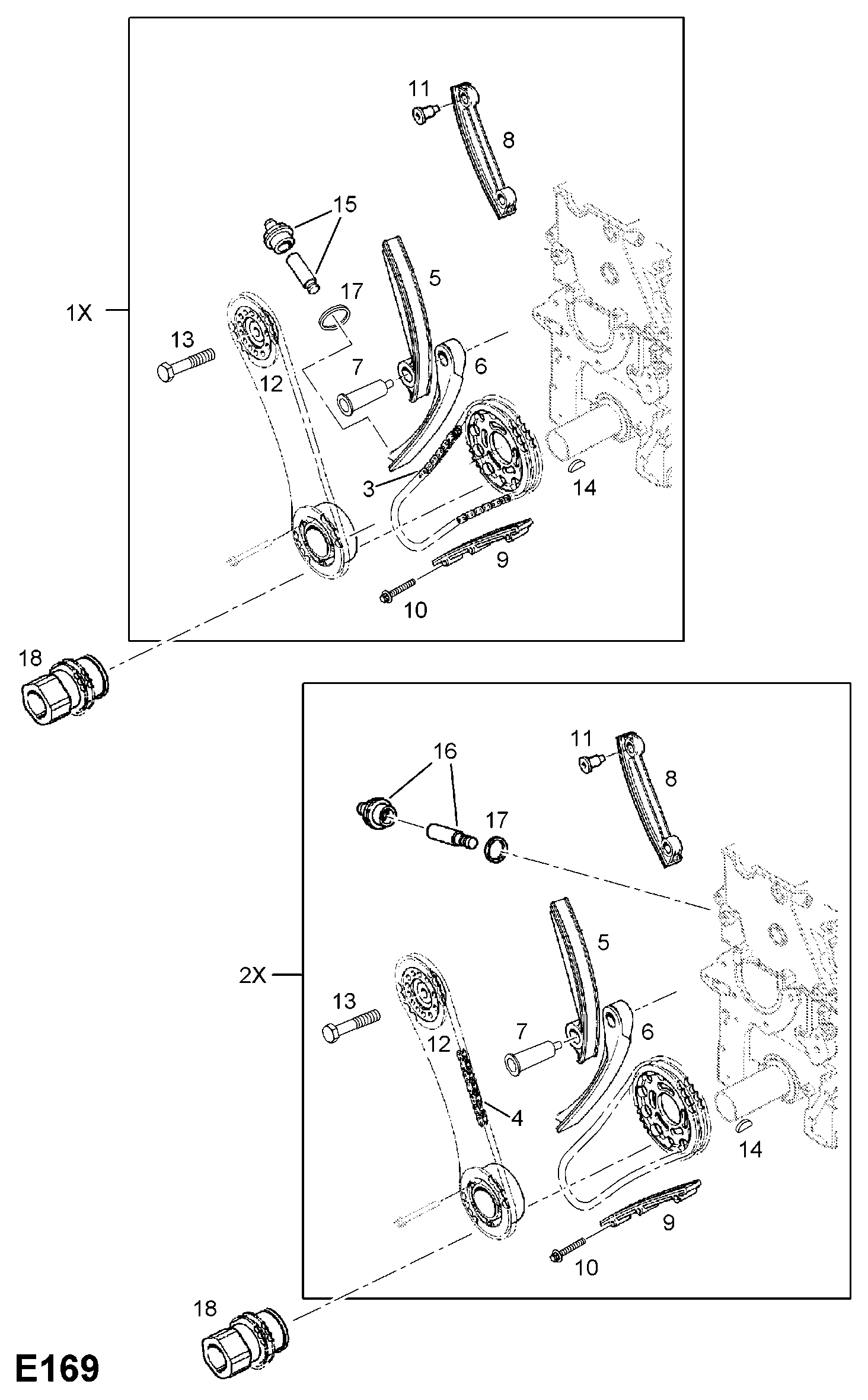 Opel 66 06 026 - Комплект ангренажна верига vvparts.bg