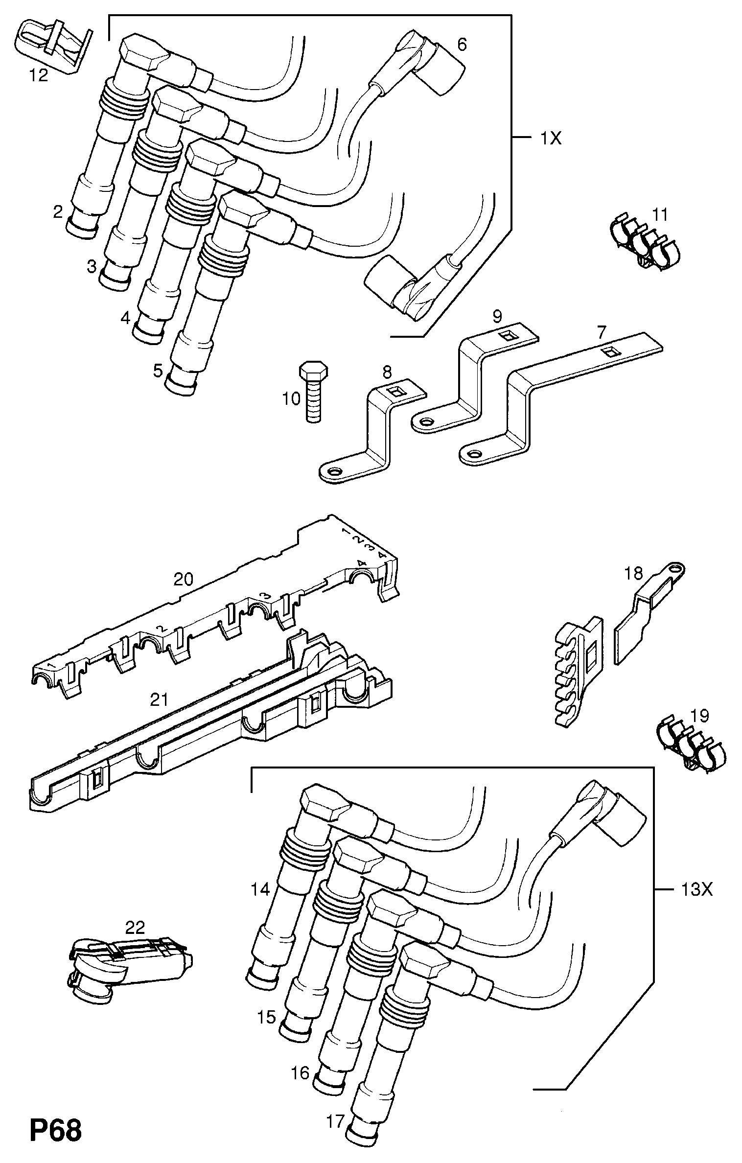 Opel 12 82 130 - Запалителен кабел vvparts.bg