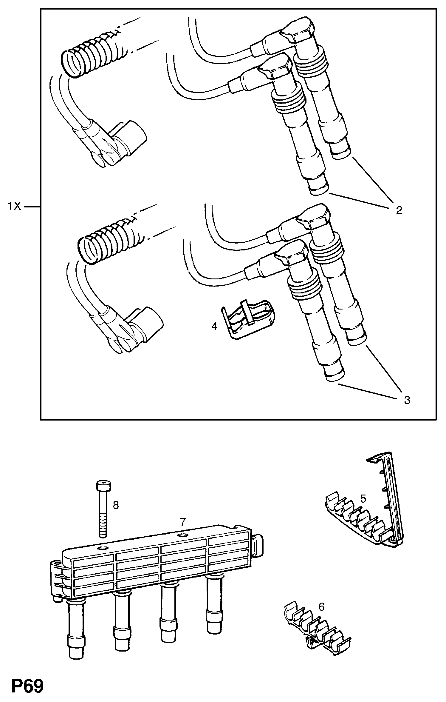 Opel 16 12 561 - Комплект запалителеи кабели vvparts.bg