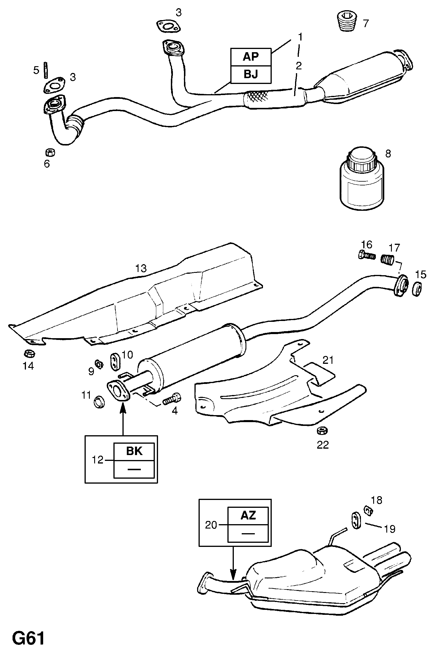 Opel 8 50 506 - Уплътнение, изпускателни тръби vvparts.bg