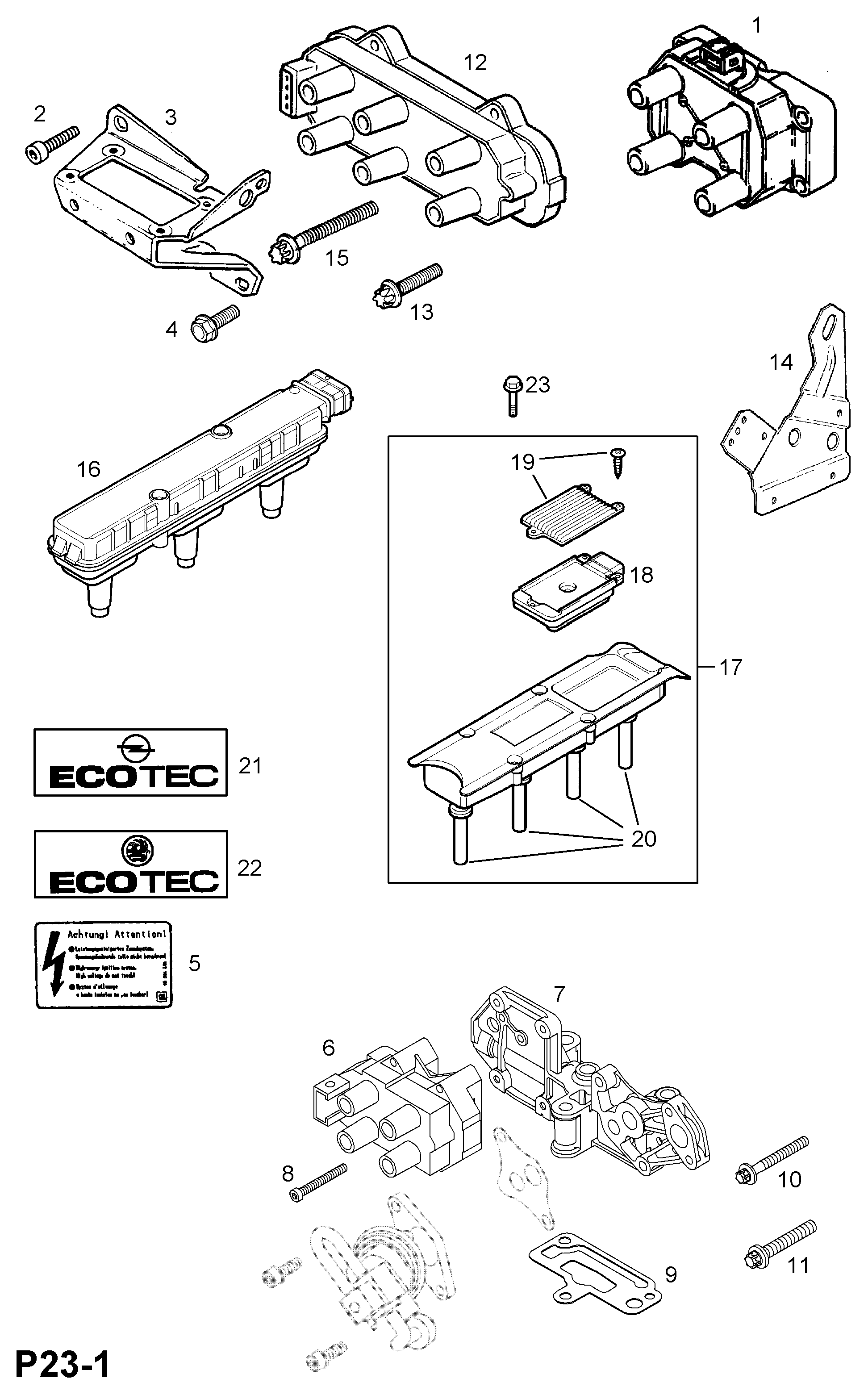 Opel 12 08 007 - Запалителна бобина vvparts.bg