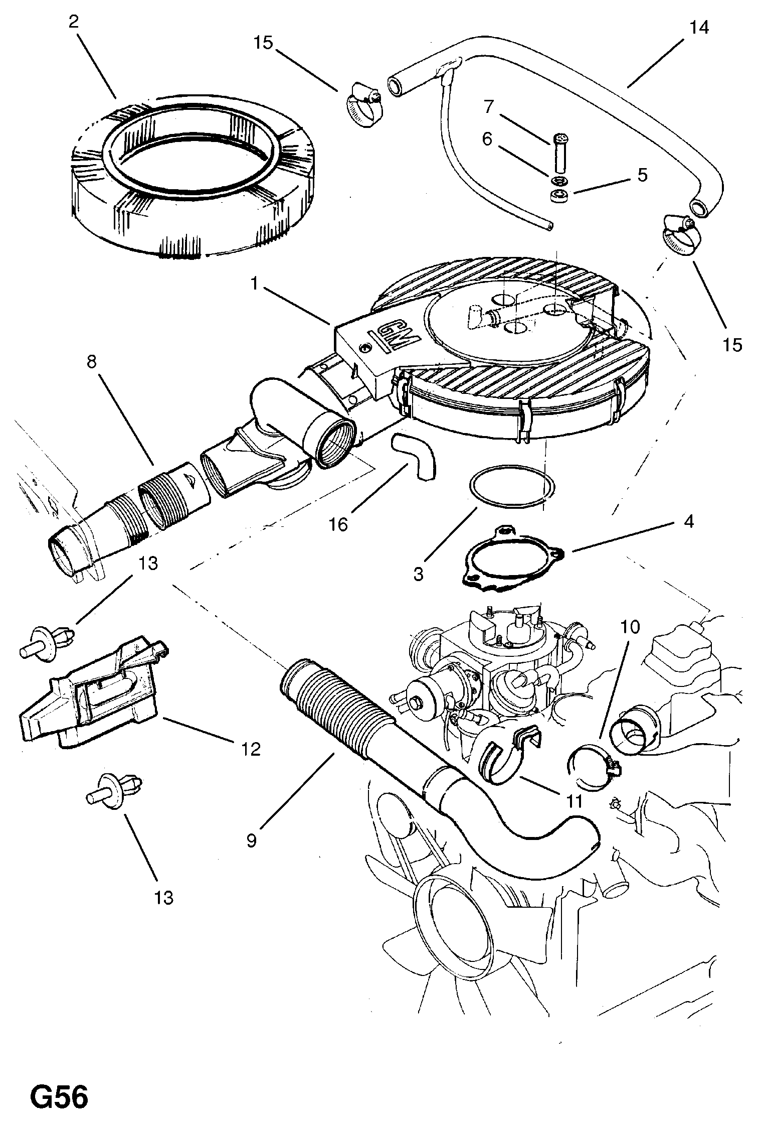 Vauxhall 834287 - Въздушен филтър vvparts.bg