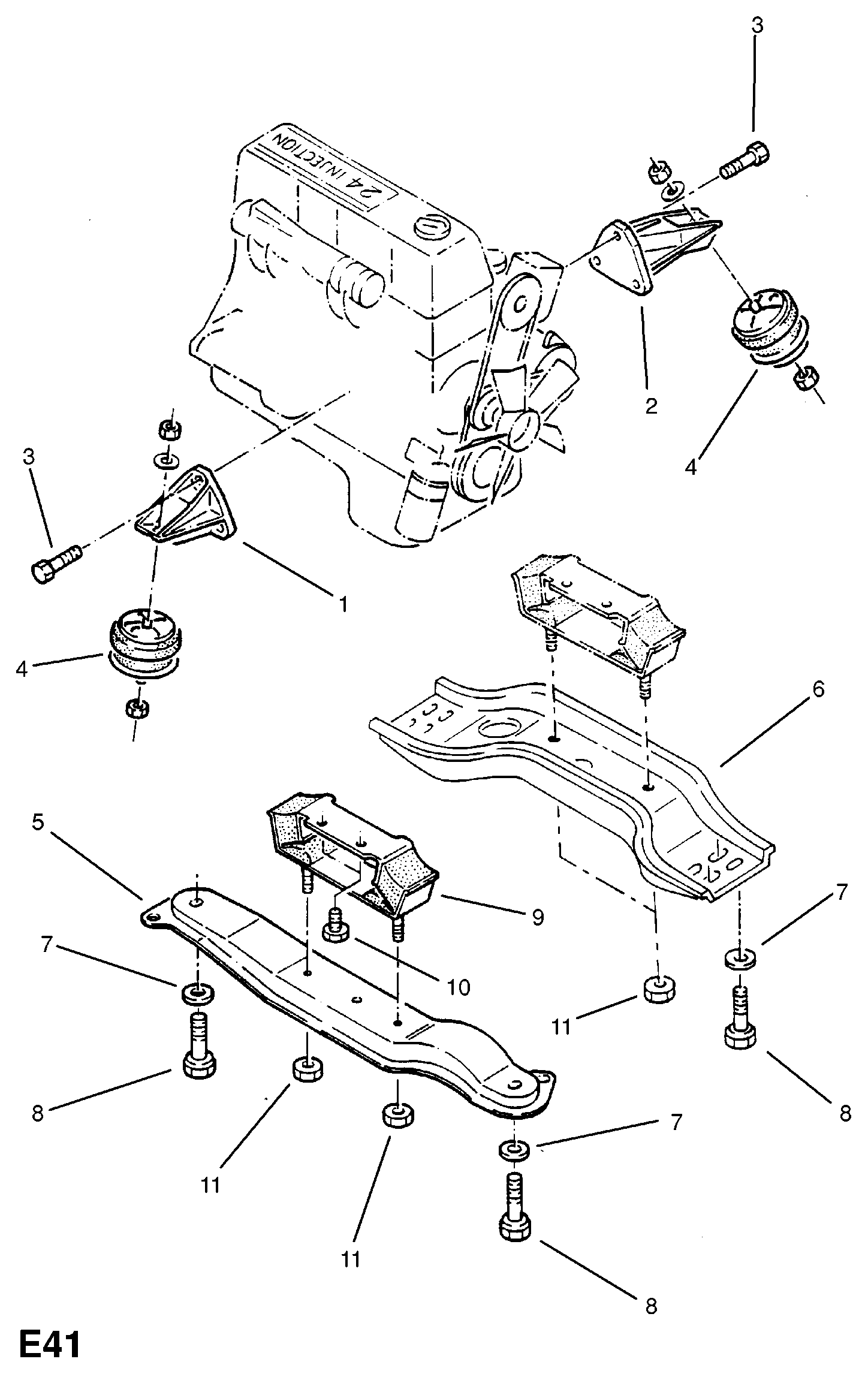 Opel 6 82 560 - Окачване, двигател vvparts.bg