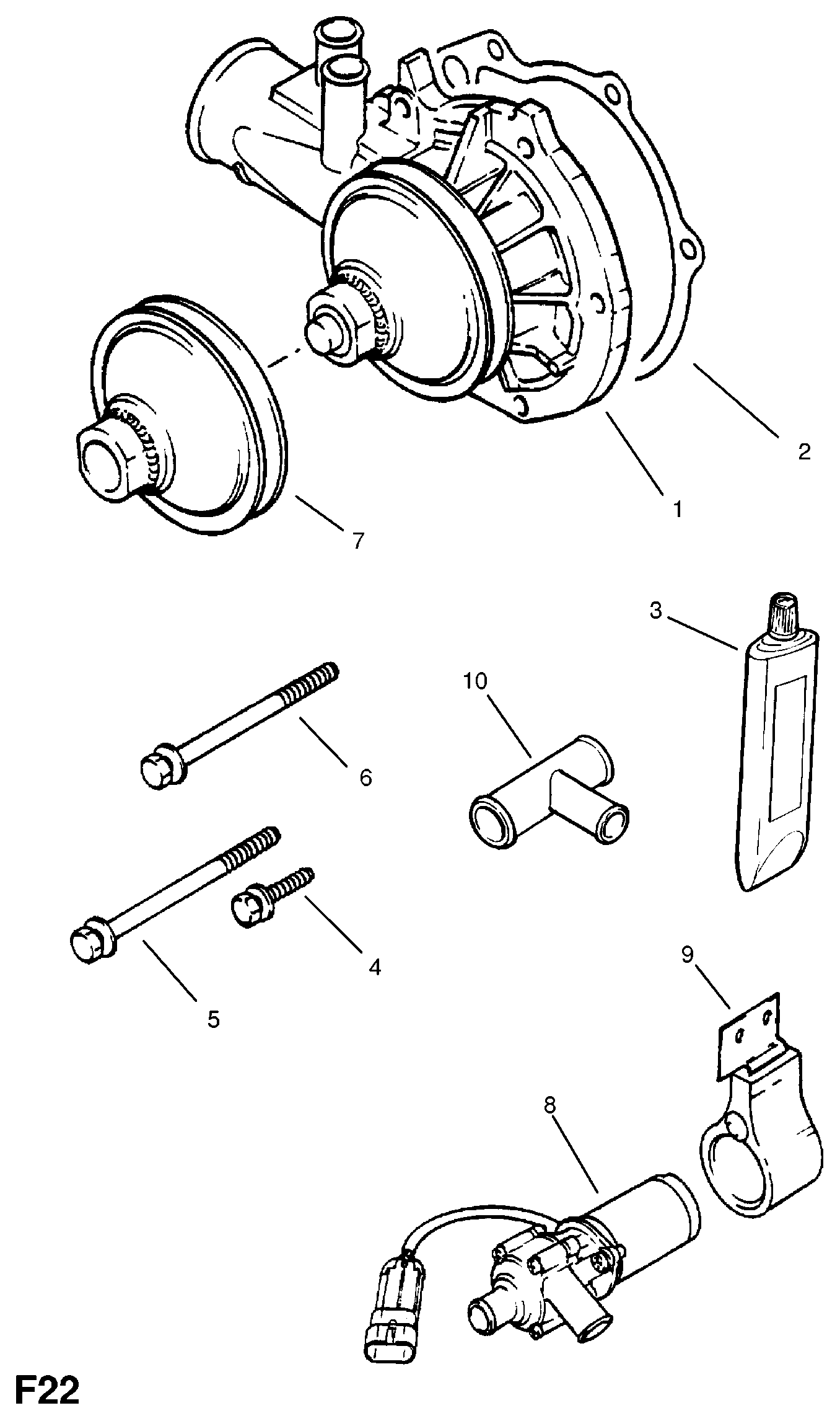 Opel R1160018 - Водна помпа vvparts.bg