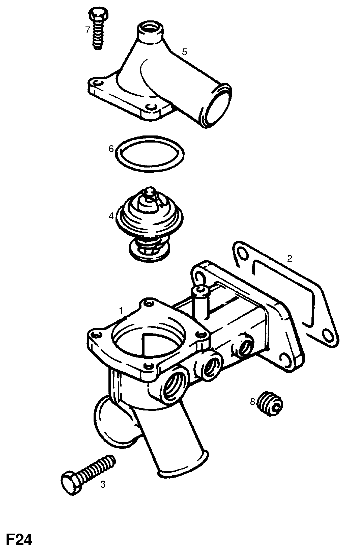 Opel 13 38 038 - Термостат, охладителна течност vvparts.bg