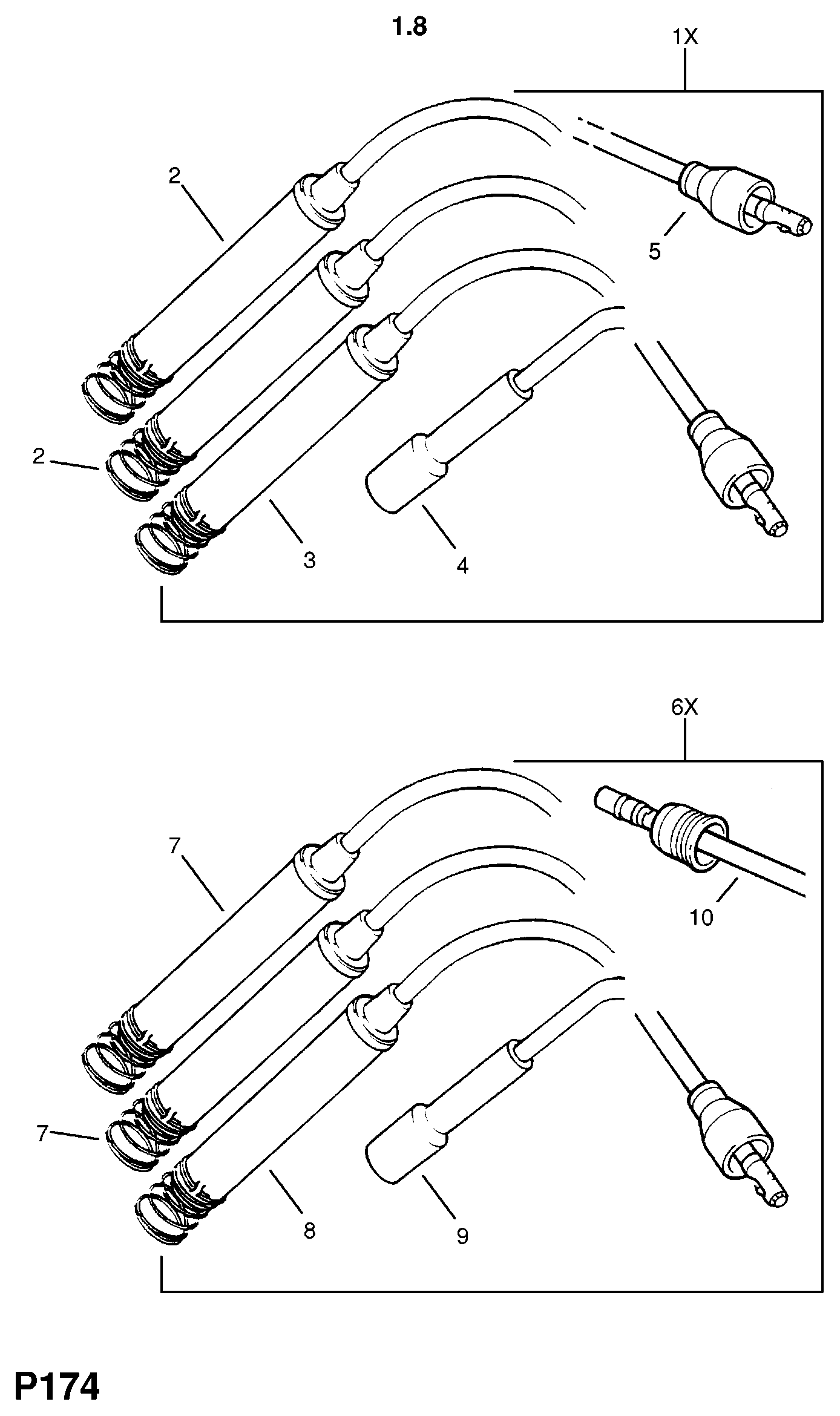 Opel 12 82 029 - Комплект запалителеи кабели vvparts.bg