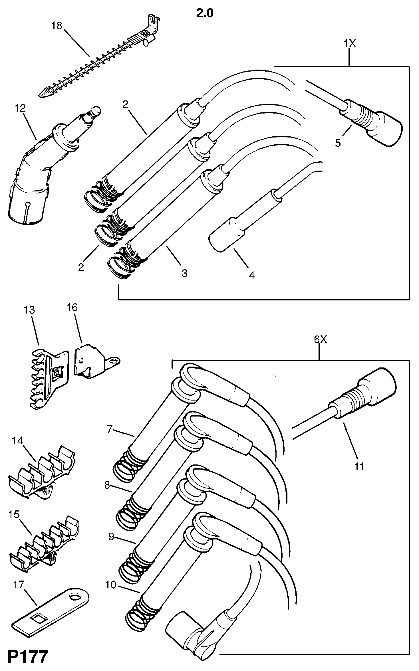 General Motors 16 12 560 - Комплект запалителеи кабели vvparts.bg