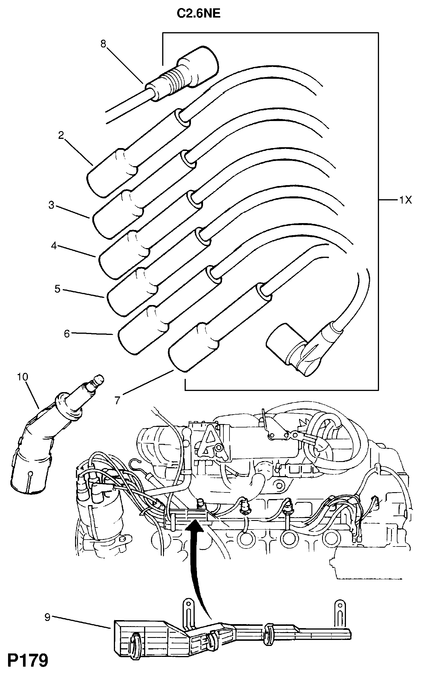 Opel 12 82 059 - Запалителен кабел vvparts.bg