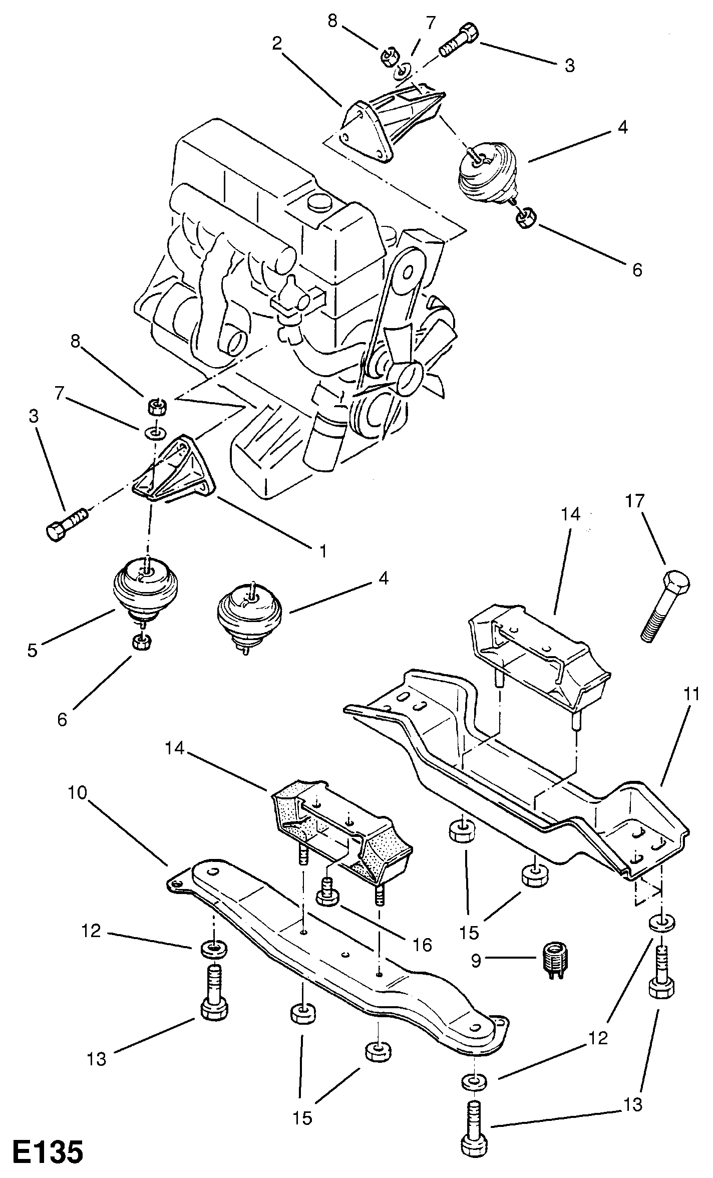 CITROËN/PEUGEOT 684275 - Окачване, двигател vvparts.bg