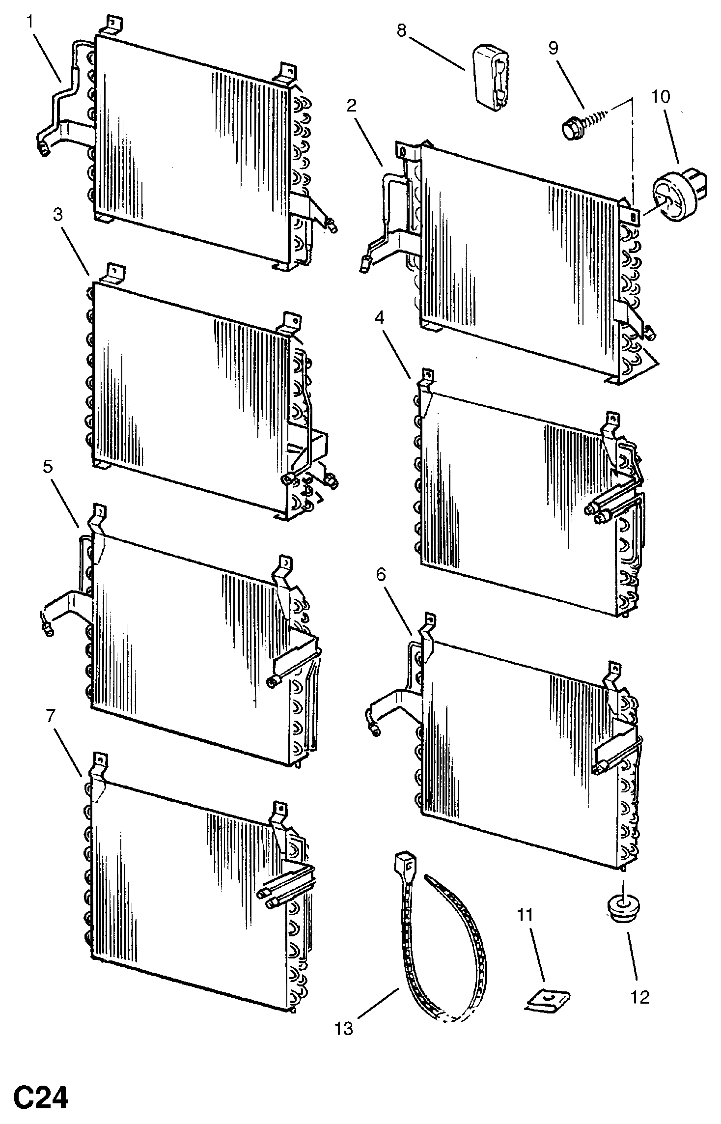 Opel 18 50 017 - Кондензатор, климатизация vvparts.bg