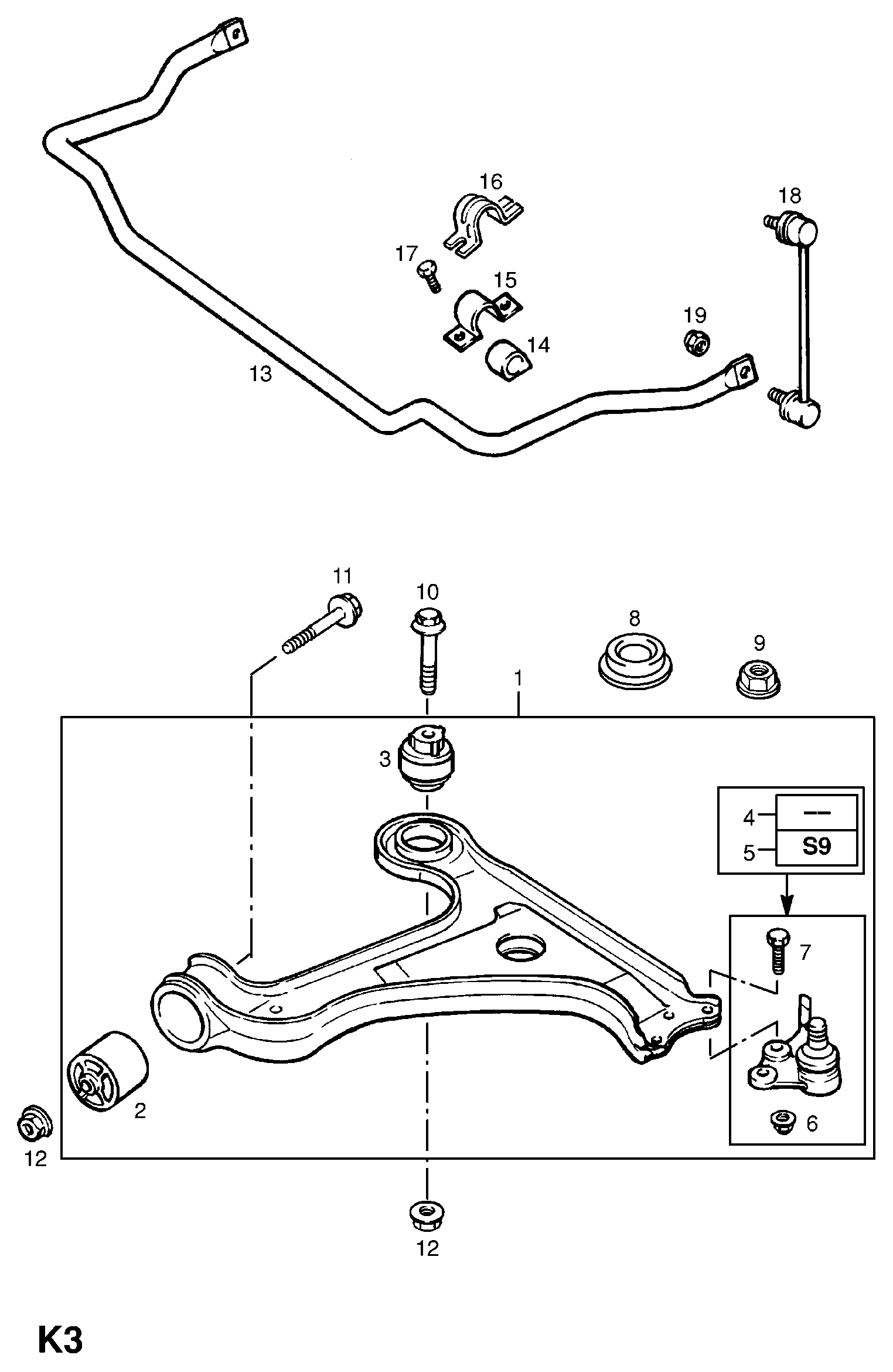 Vauxhall 3 52 302 - Тампон, носач vvparts.bg