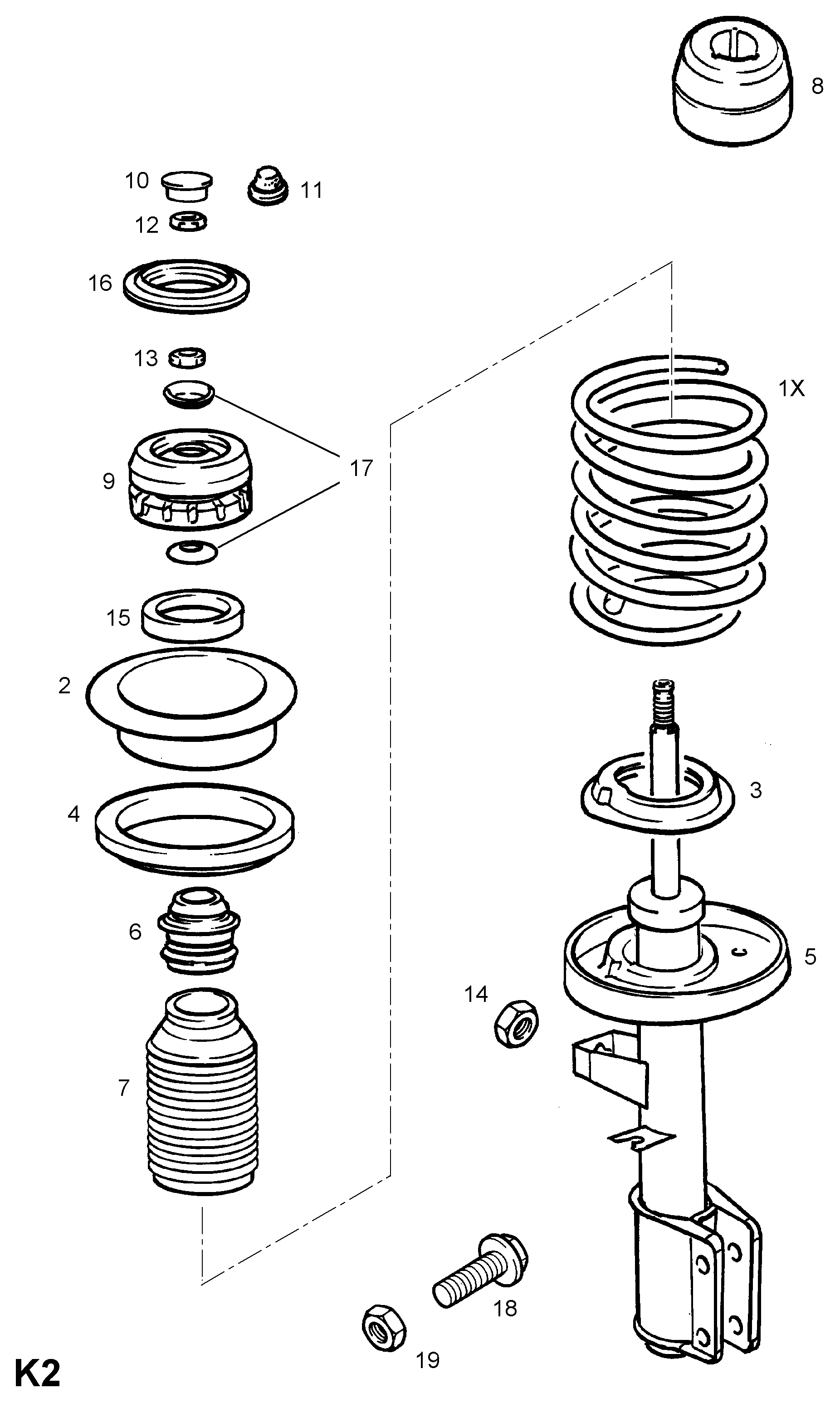 Opel 3 44 442 - Прахозащитен комплект, амортисьор vvparts.bg