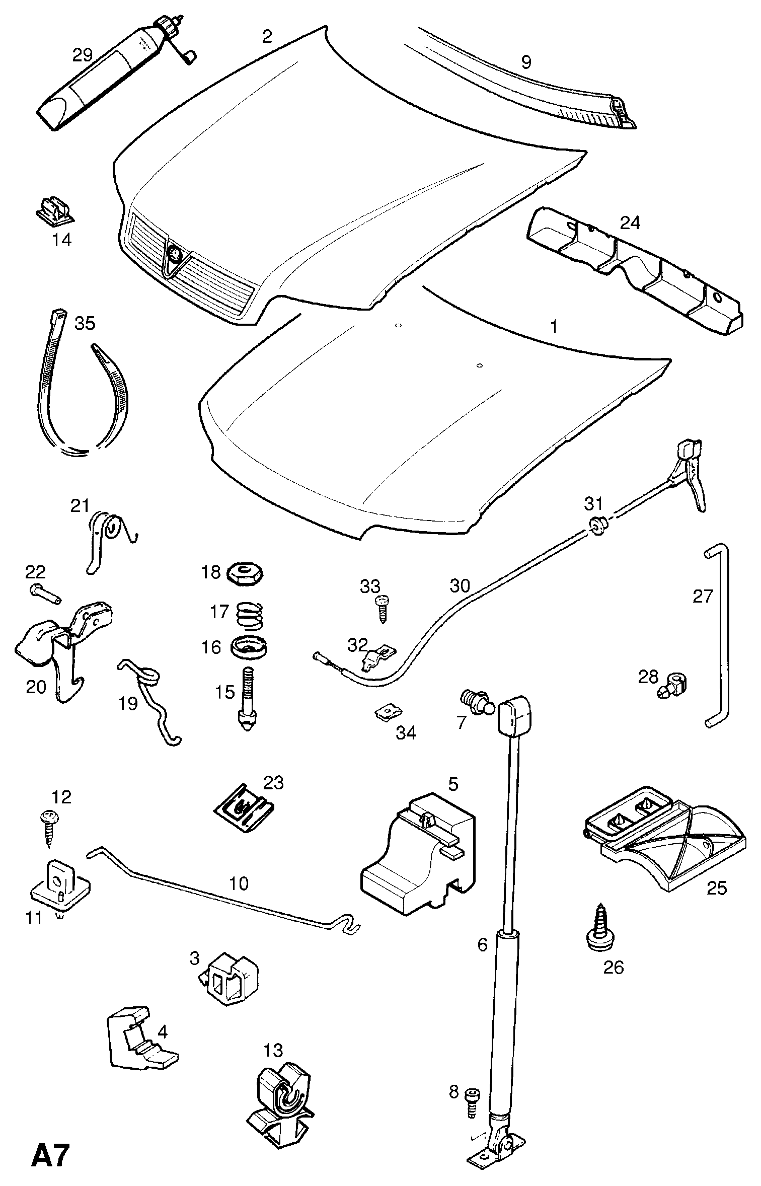 Opel 11 80 403 - Газов амортисьор, капак на двигателя vvparts.bg