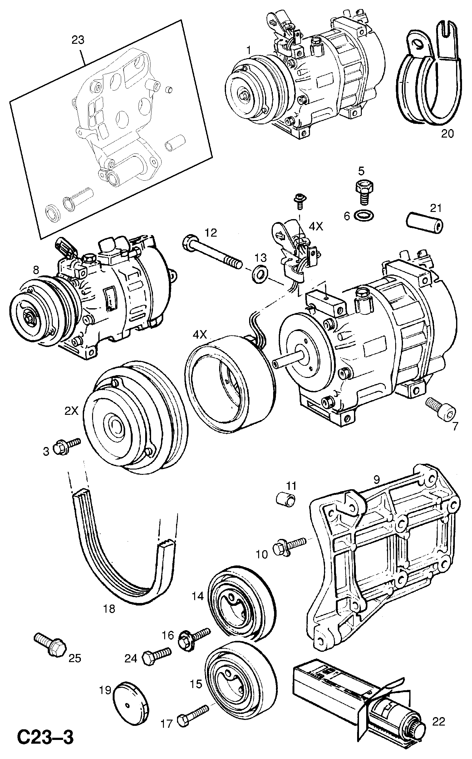 Volvo 1854125 - COMPRESSOR, ASSY., AIR CONDITIONING, EXCHANGE (CORE RETURN NO. 9 vvparts.bg