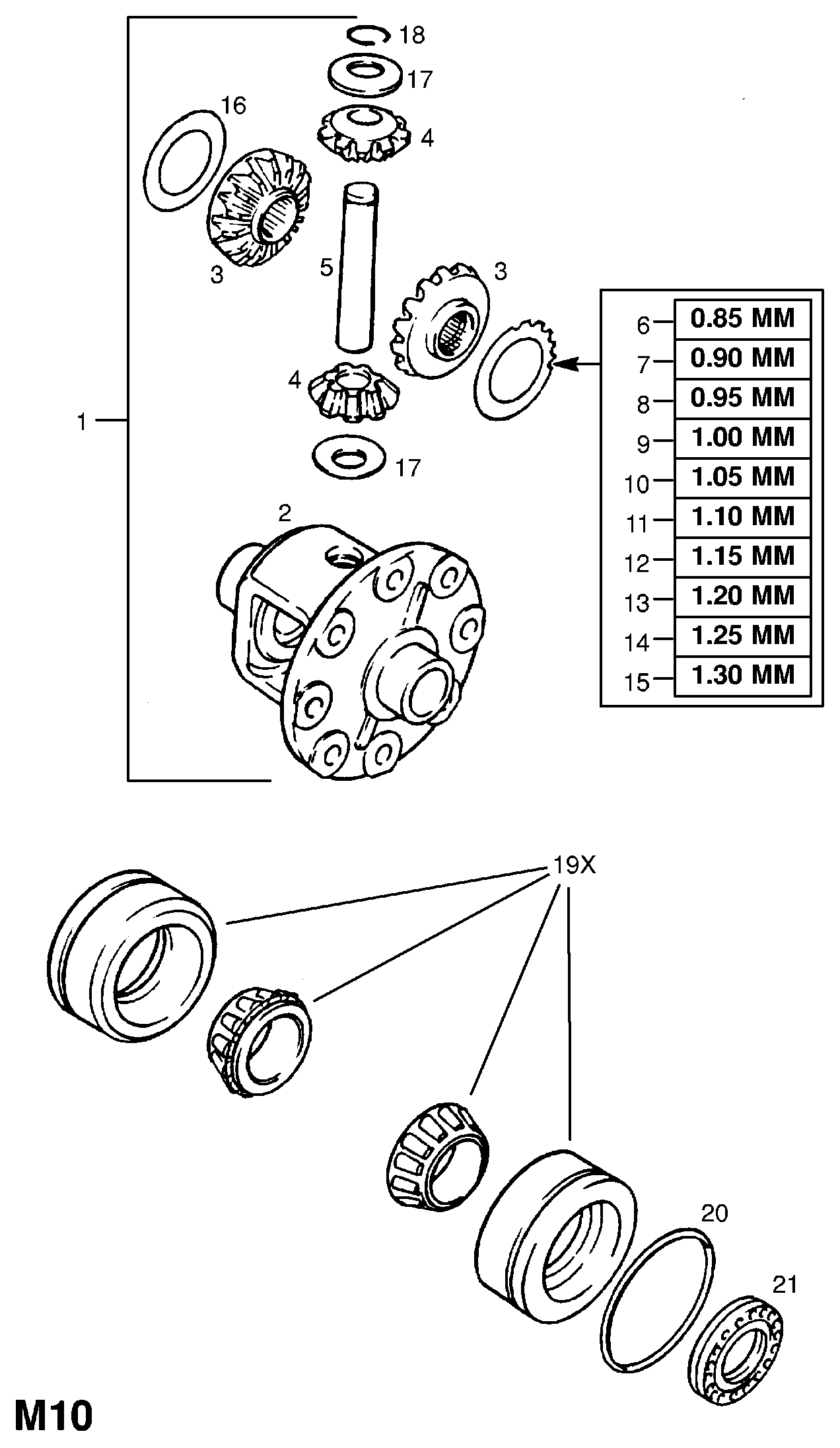 DONIT FILTER 41.10.90 - SHIM, SIDE GEAR, - 1.00 MM (IDENT. LESS GROOVE) (NLS.- NO REPLAC vvparts.bg