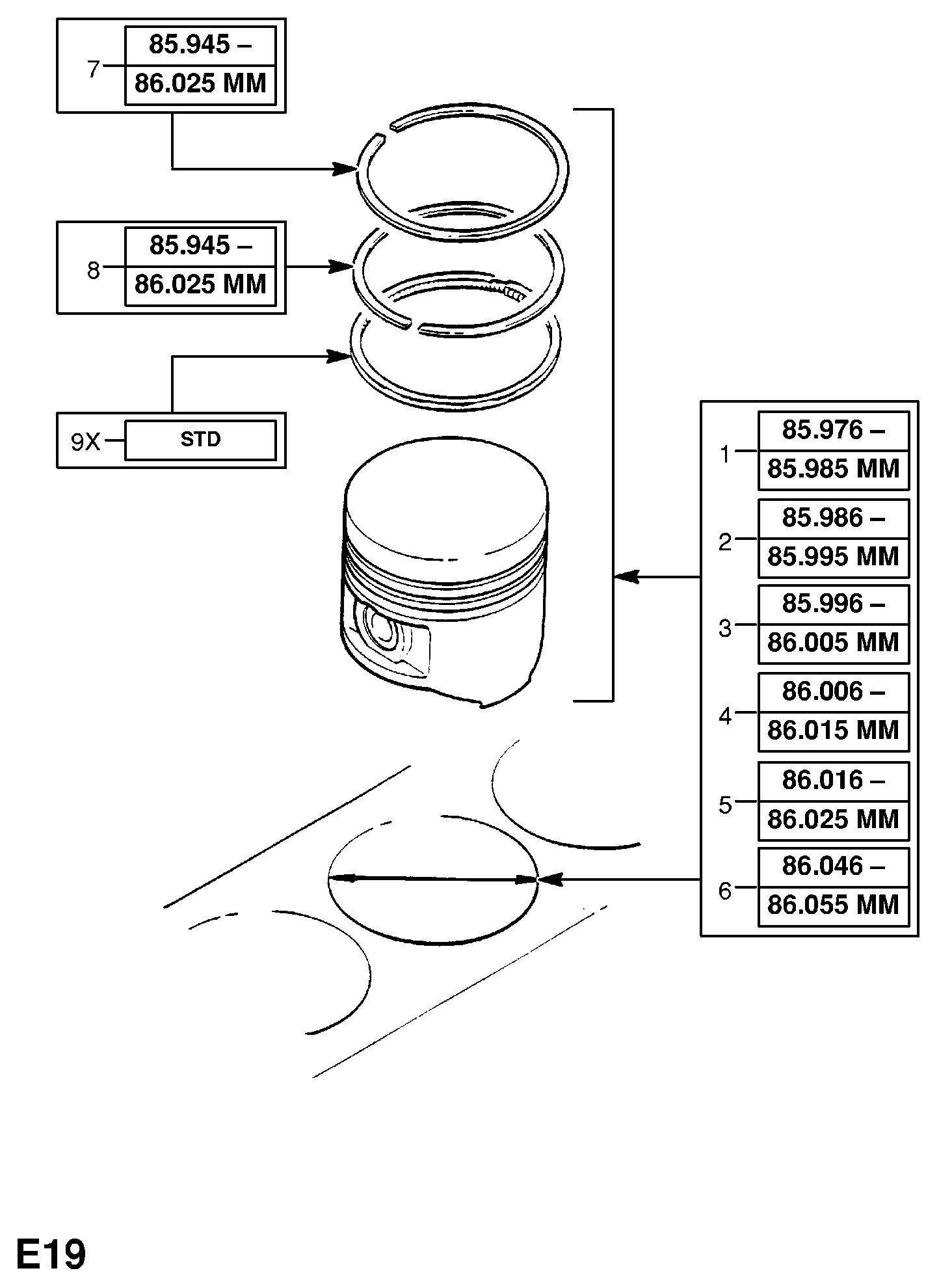 Opel 6 30 034 - Комплект сегменти vvparts.bg