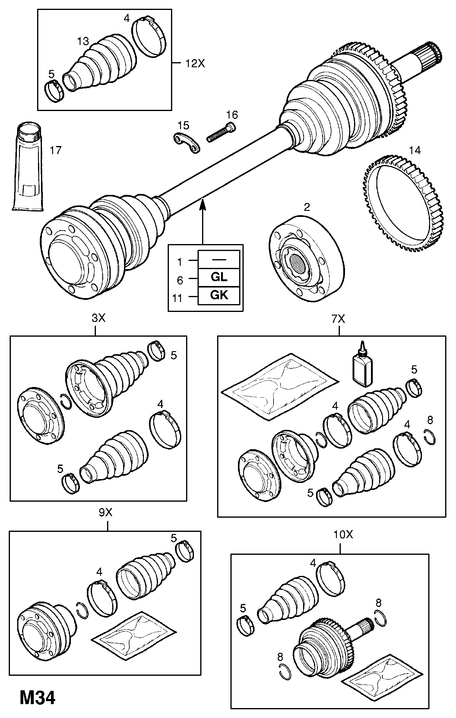 Opel 1604305 - Маншон, полуоска vvparts.bg