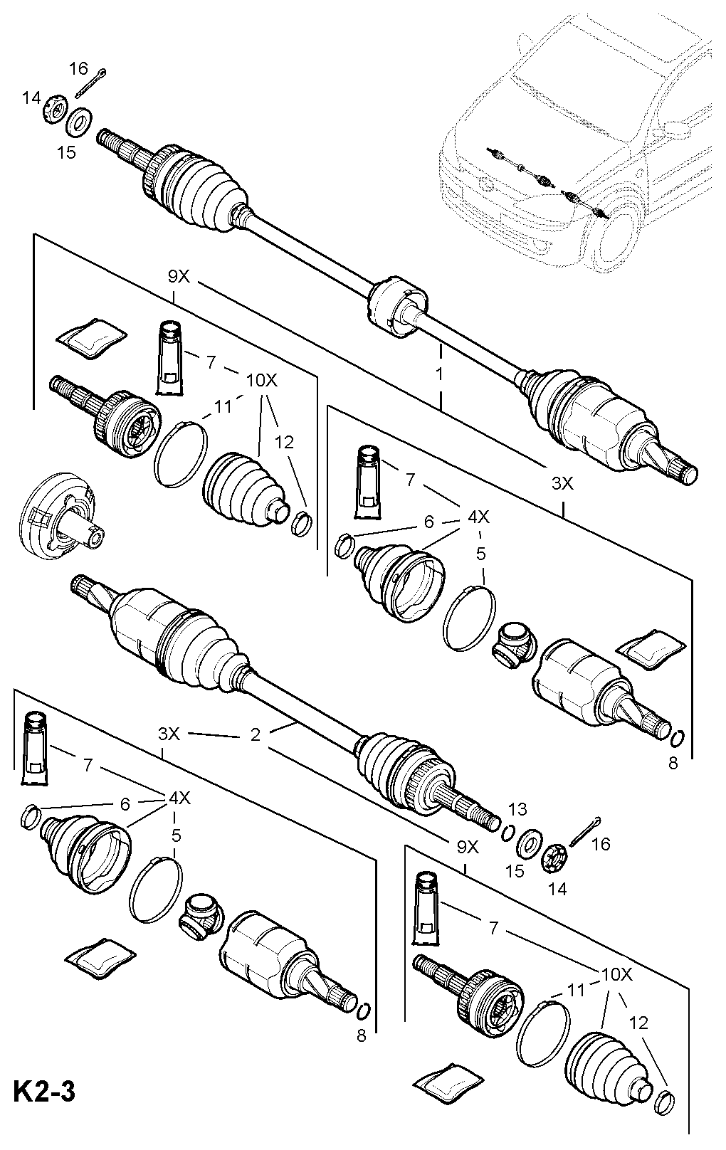 Opel 1603230 - Маншон, полуоска vvparts.bg