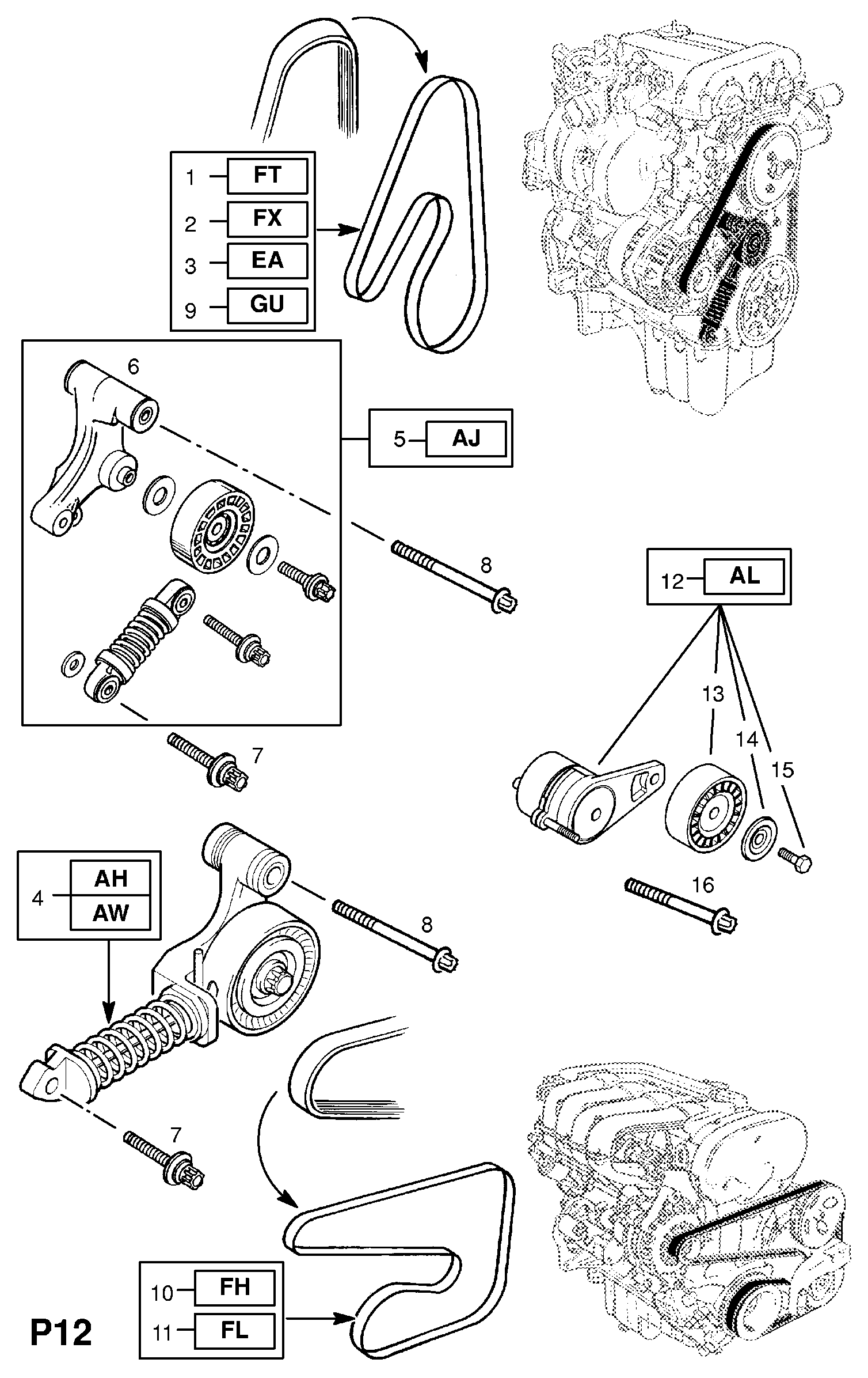 Vauxhall 1340637 - Пистов ремък vvparts.bg