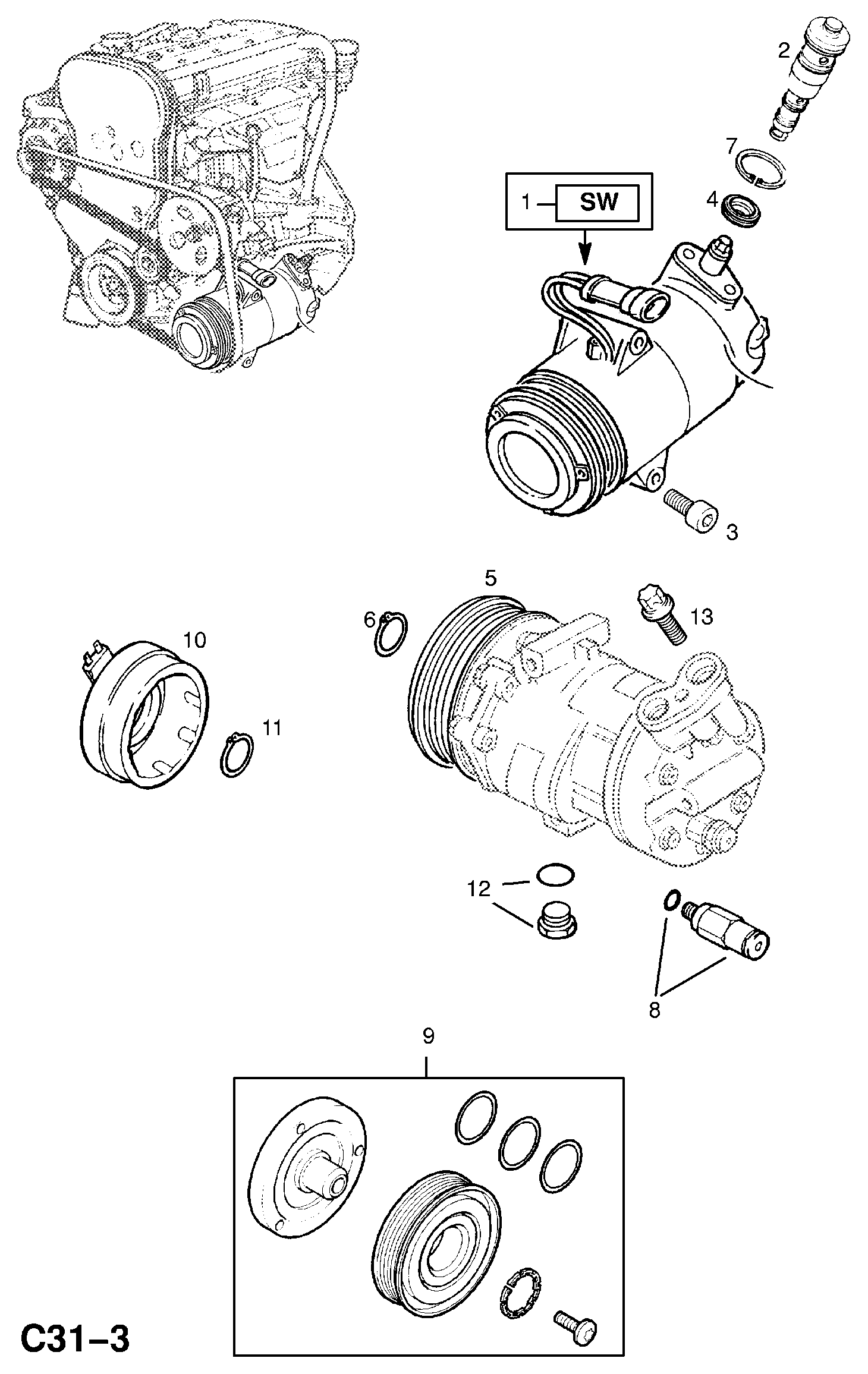 General Motors 1854272 - Бобина, компресор с магнитен съединител vvparts.bg