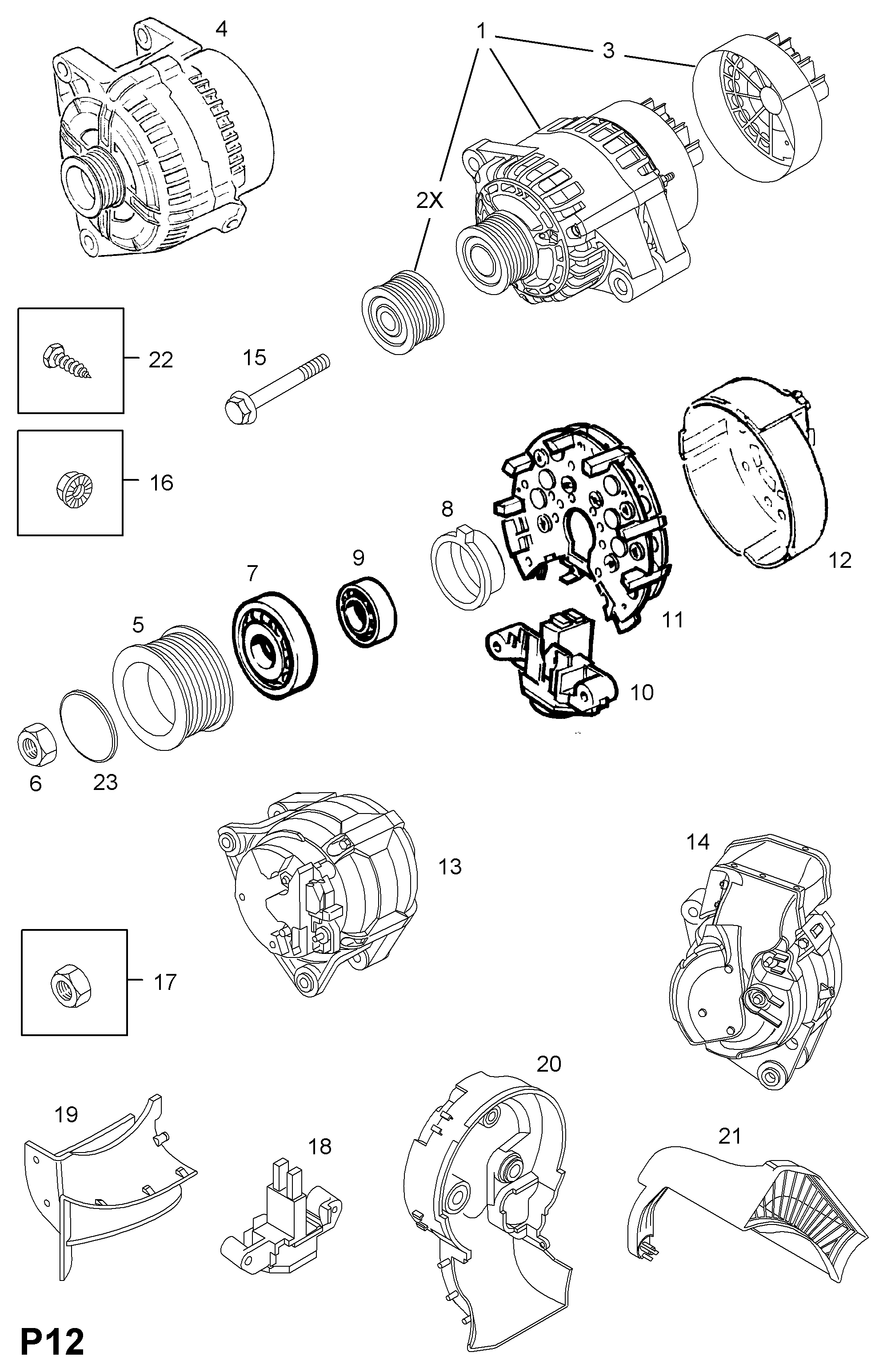 Vauxhall 6204279 - Генератор vvparts.bg