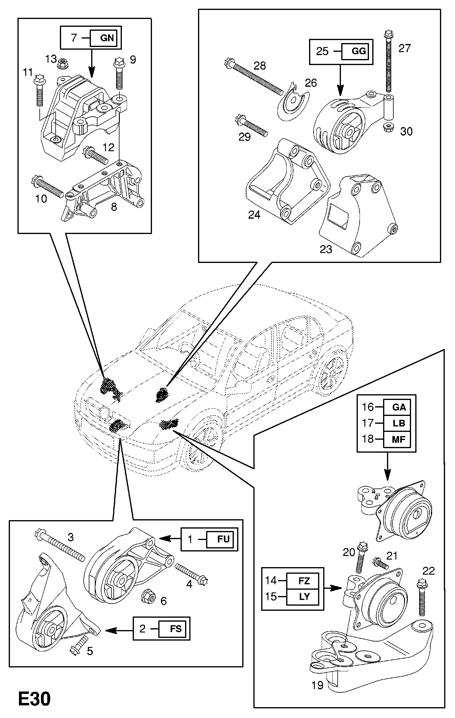 SAAB 5684165 - Окачване, двигател vvparts.bg