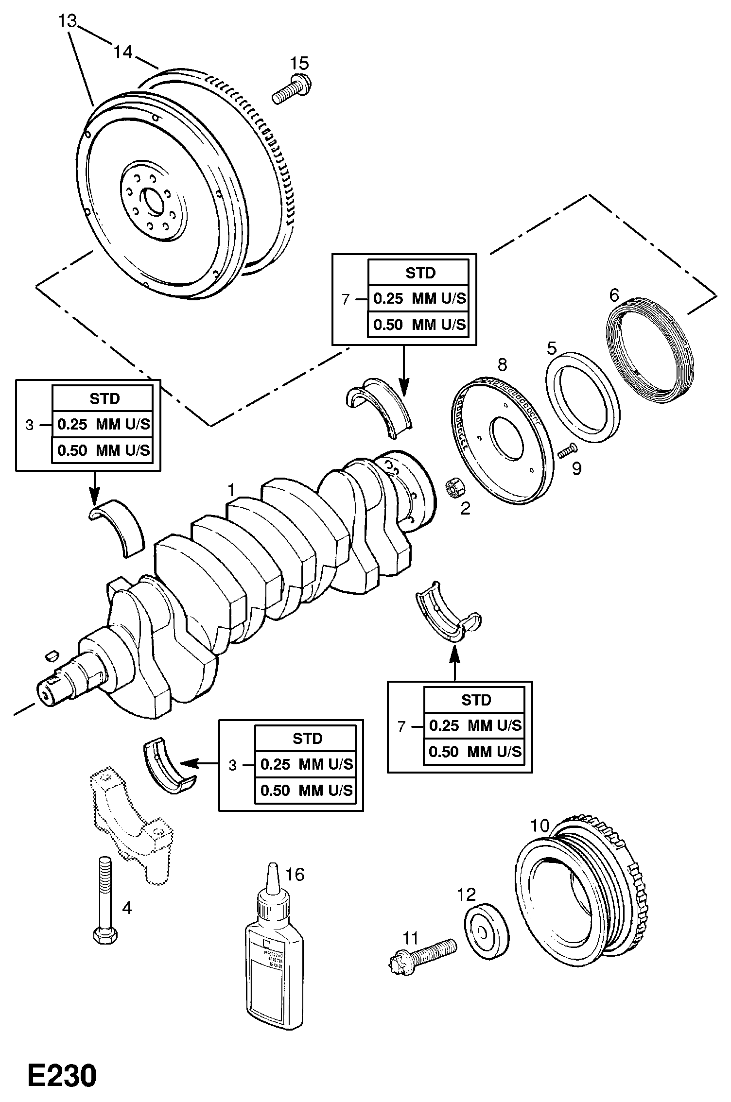 Vauxhall 5614844 - Семеринг, колянов вал vvparts.bg