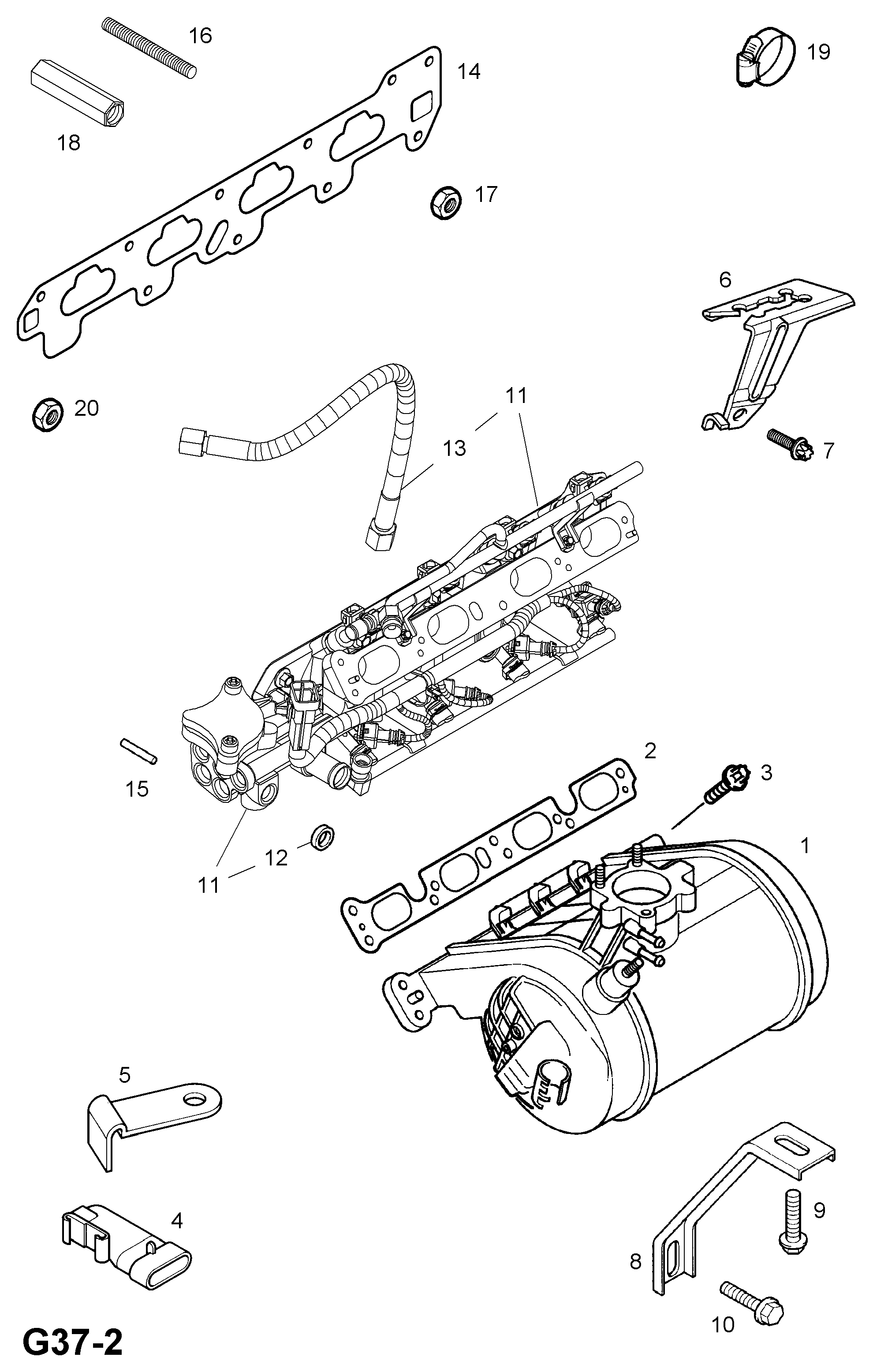 Opel 62 38 120 - Датчик, налягане при принудително пълнене vvparts.bg