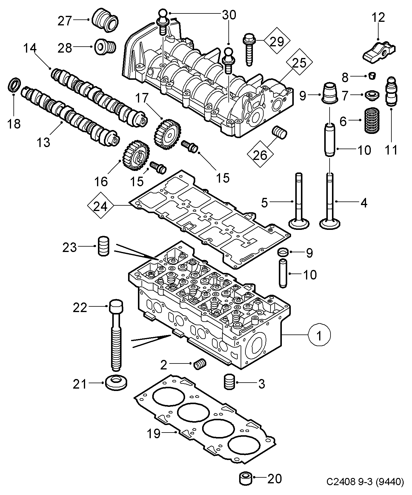 General Motors 93177316 - Повдигач на клапан vvparts.bg